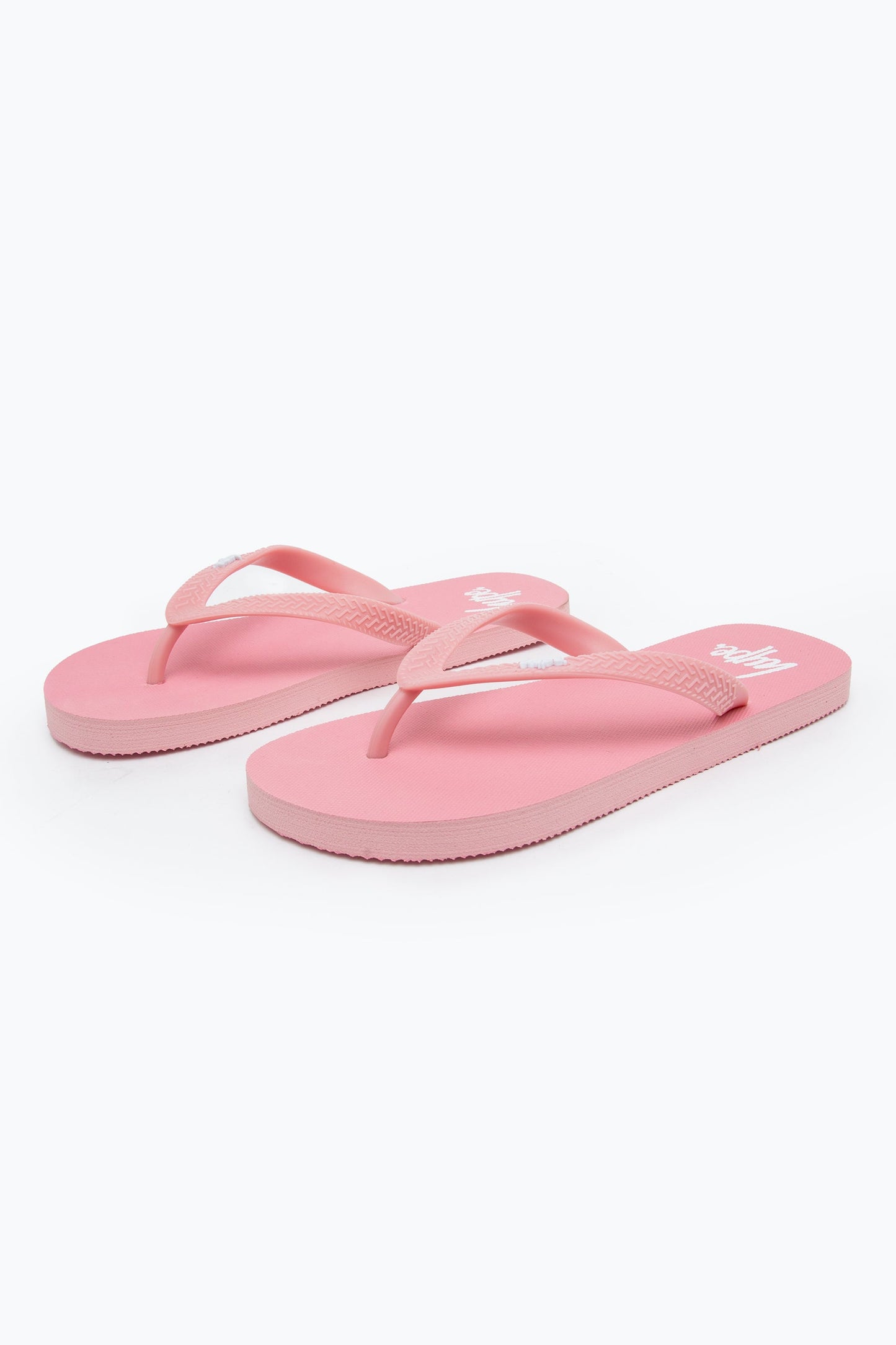 HYPE UNISEX PINK SCRIPT FLIP FLOPS