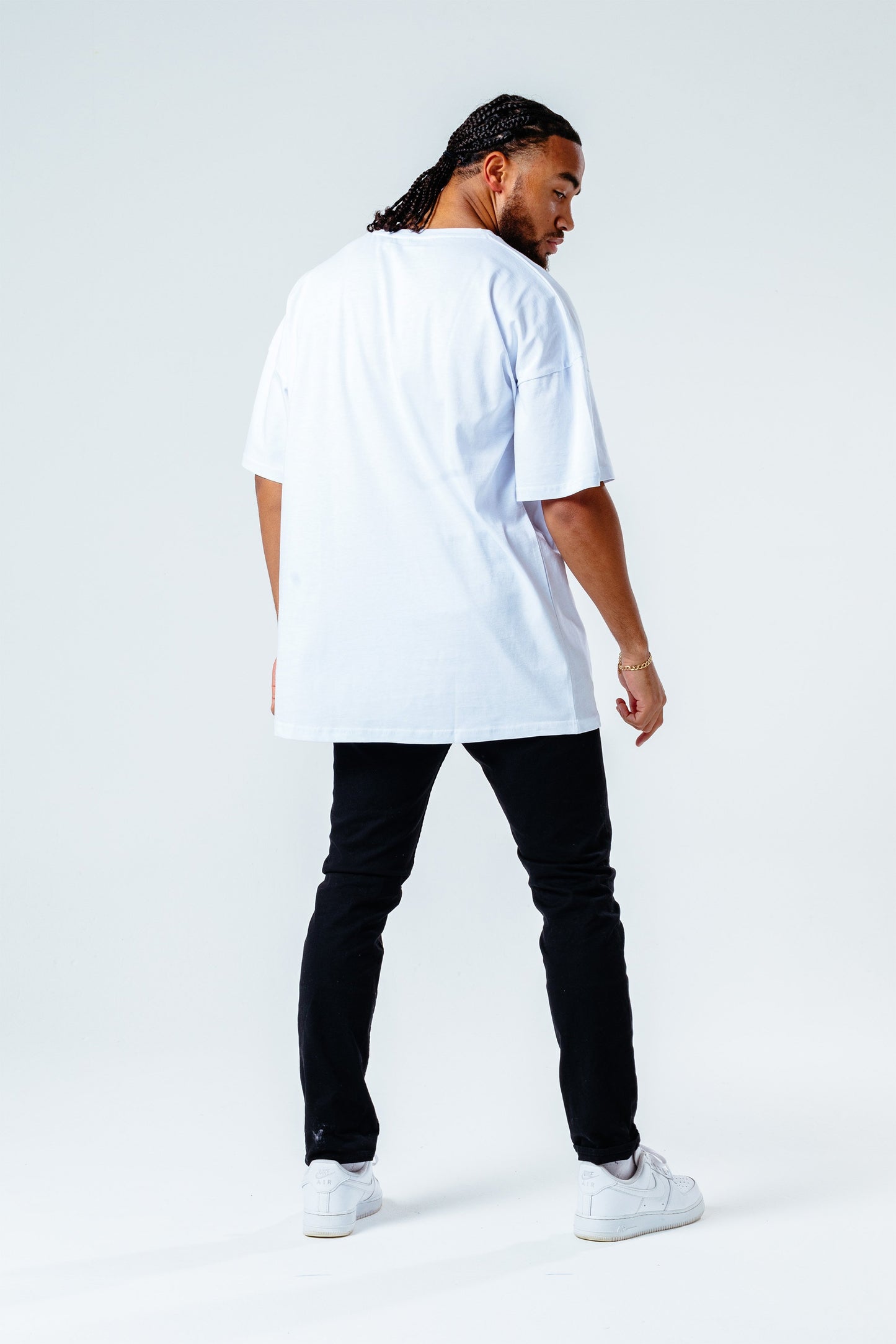 Hype White Oversized Men'S T-Shirt