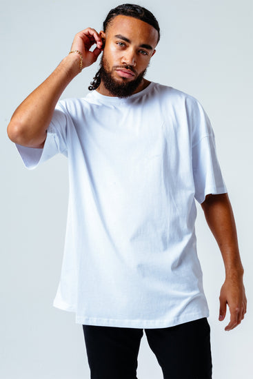Hype White Oversized Men'S T-Shirt