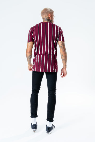 Hype Burgundy Stripe Men'S T-Shirt