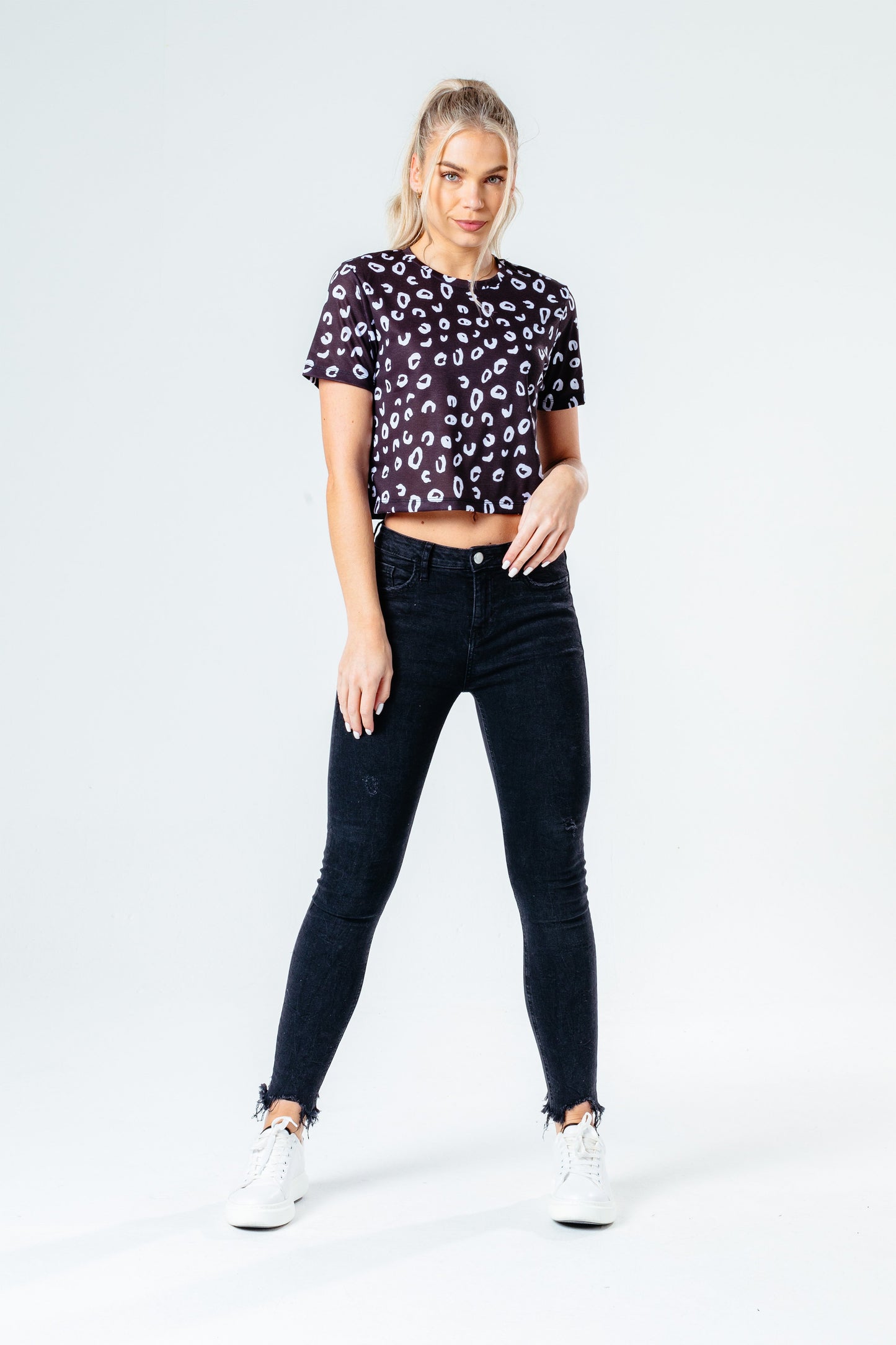 Hype Black Spots Women'S Crop T-Shirt