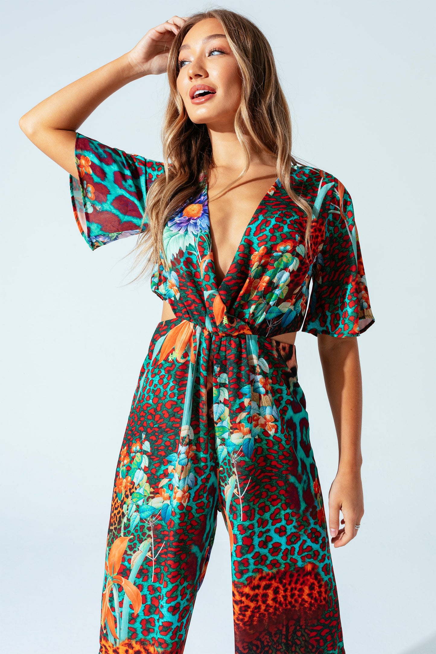 Hype Neon Leopard Women'S Jumpsuit