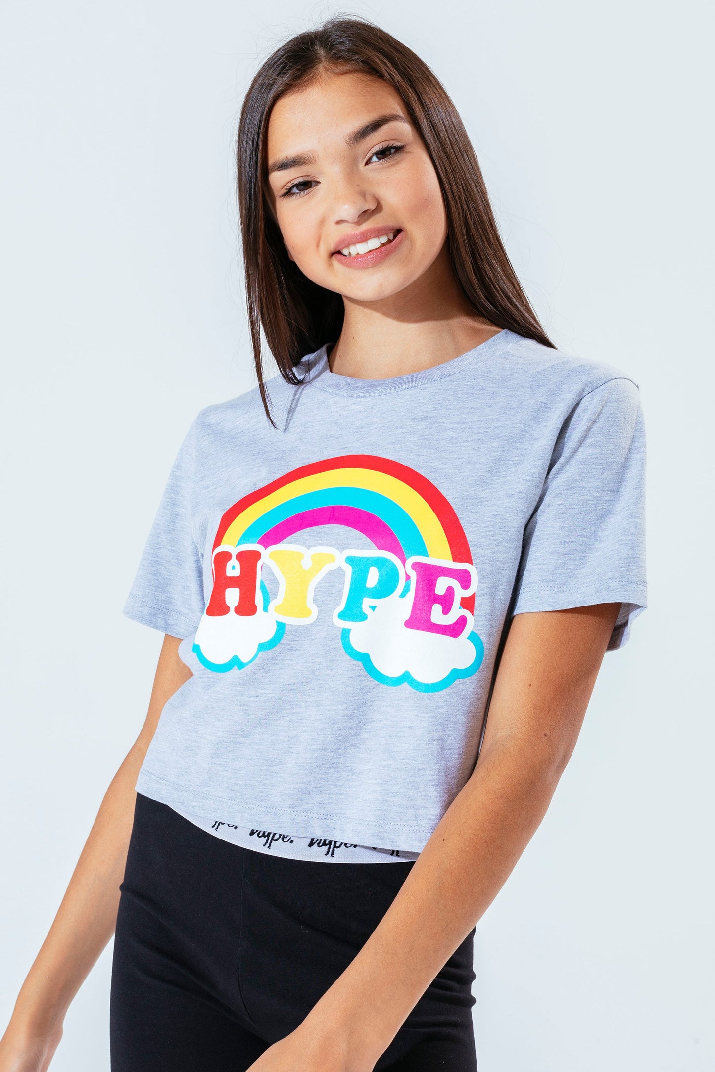 Hype Rainbow Kids Crop T-Shirt