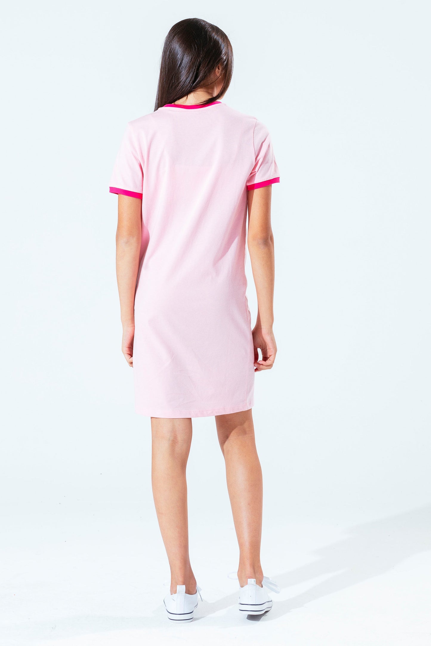 Hype Pink Ringer Kids T-Shirt Dress