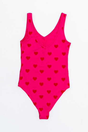 Hype Pink Heart Kids Swimsuit