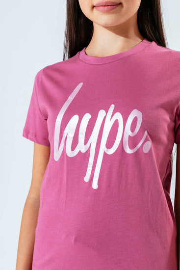 Hype Rose Gold Script Kids T-Shirt