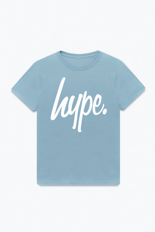 HYPE BOYS DUSKY BLUE SCRIPT T-SHIRT