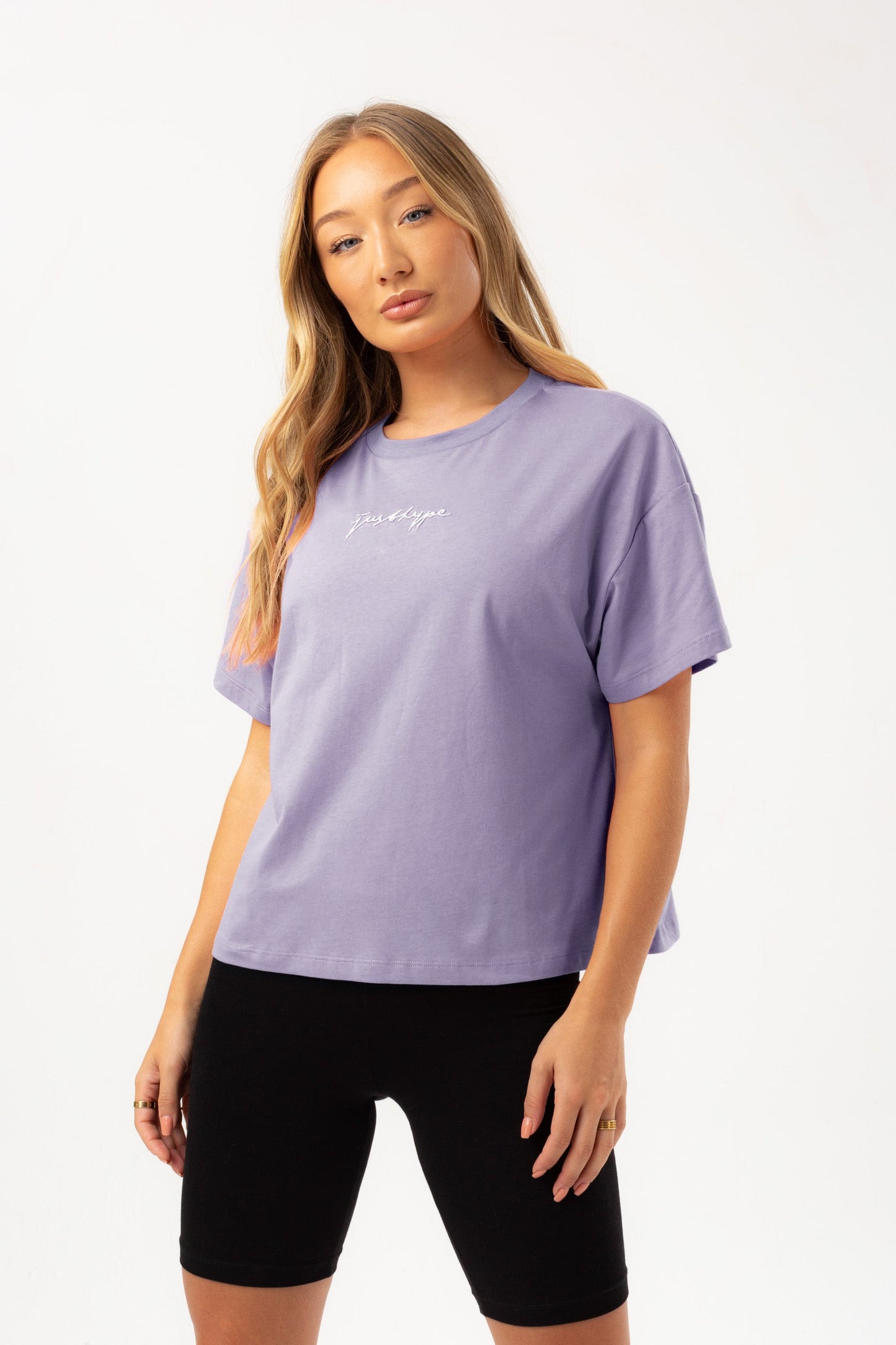 HYPE WOMENS LILAC SCRIBBLE T-SHIRT