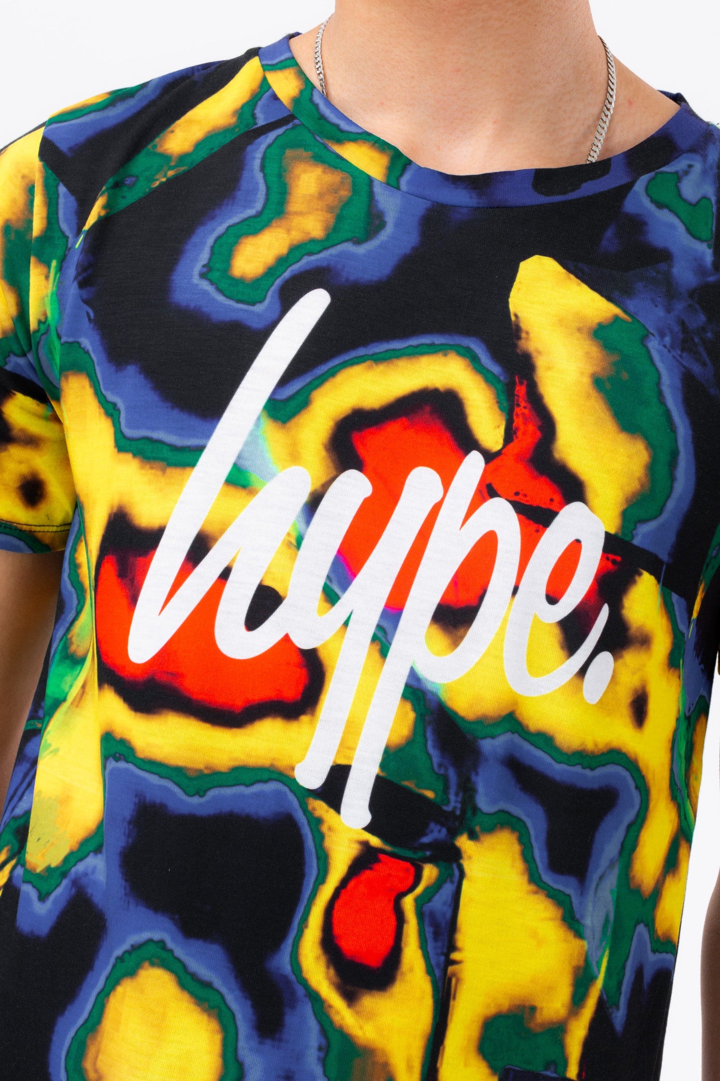 HYPE BOYS BLACK HEAT MAP SCRIPT T-SHIRT