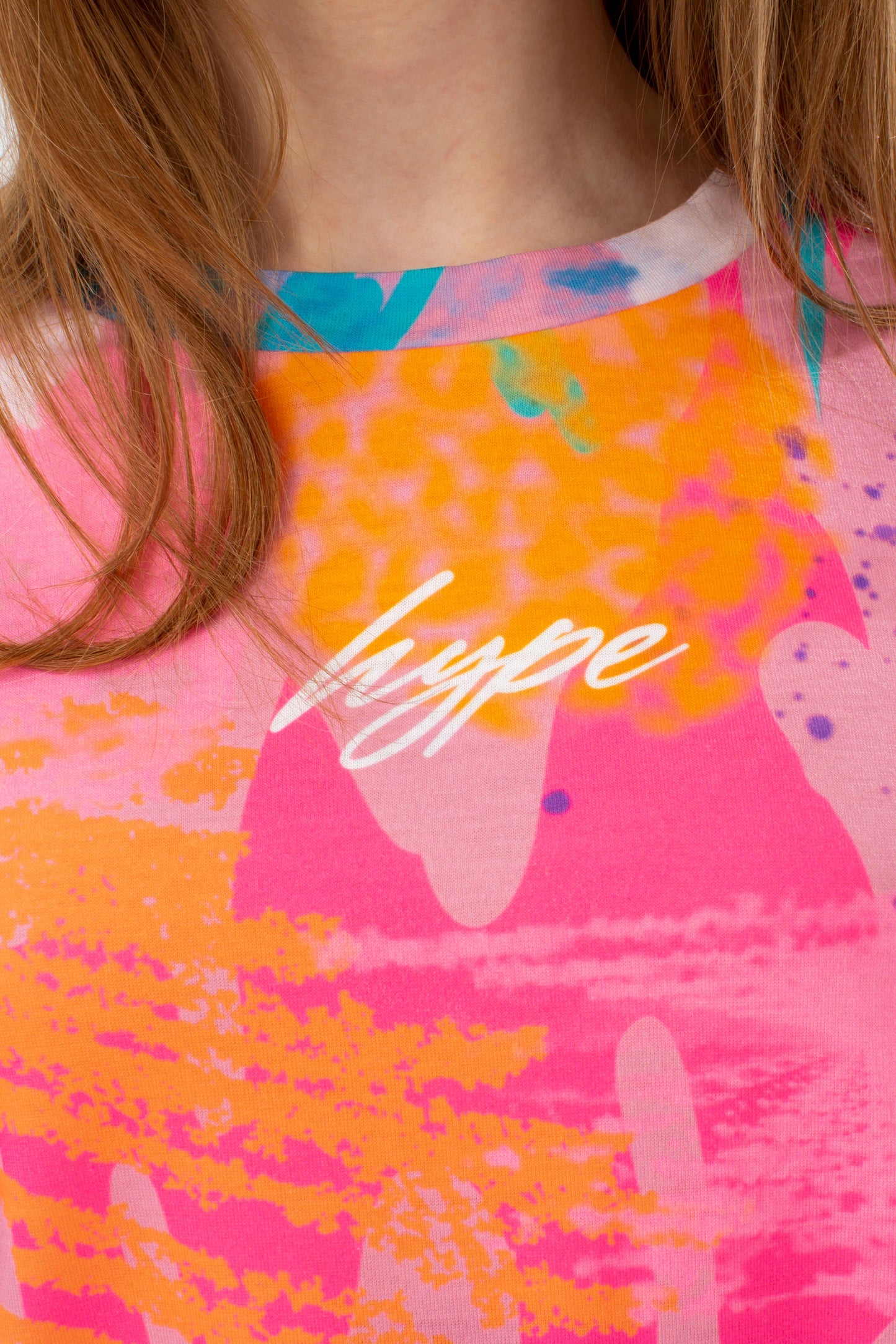 HYPE GIRLS PINK MARKER SCRIBBLE SCRIPT T-SHIRT