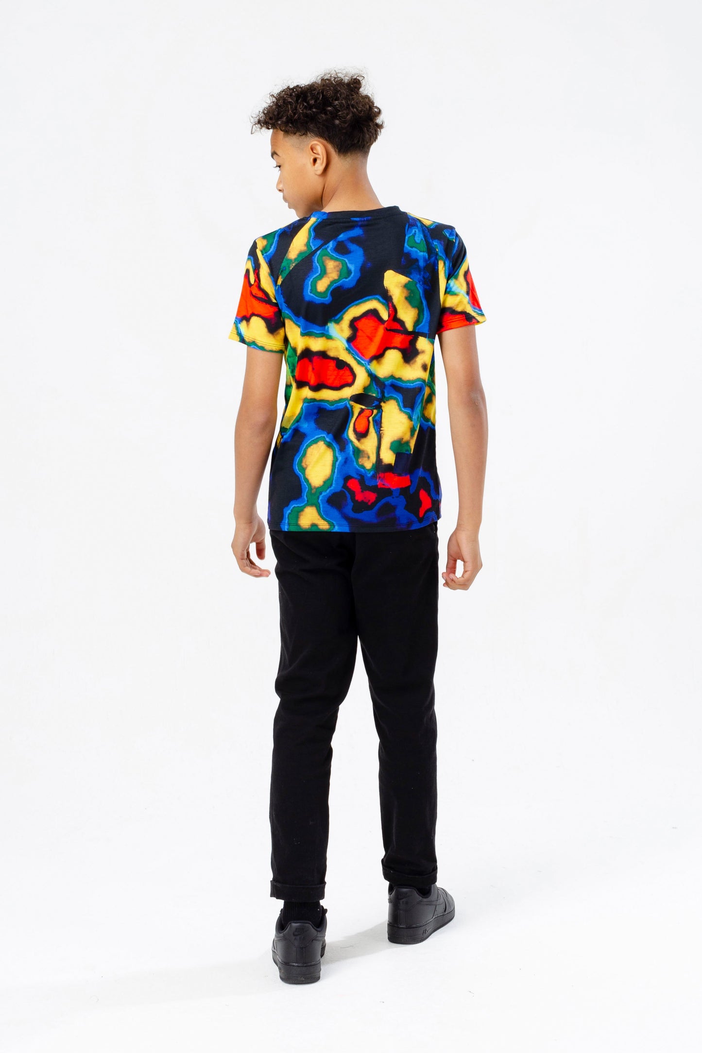 HYPE BOYS BLACK HEAT MAP SCRIPT T-SHIRT