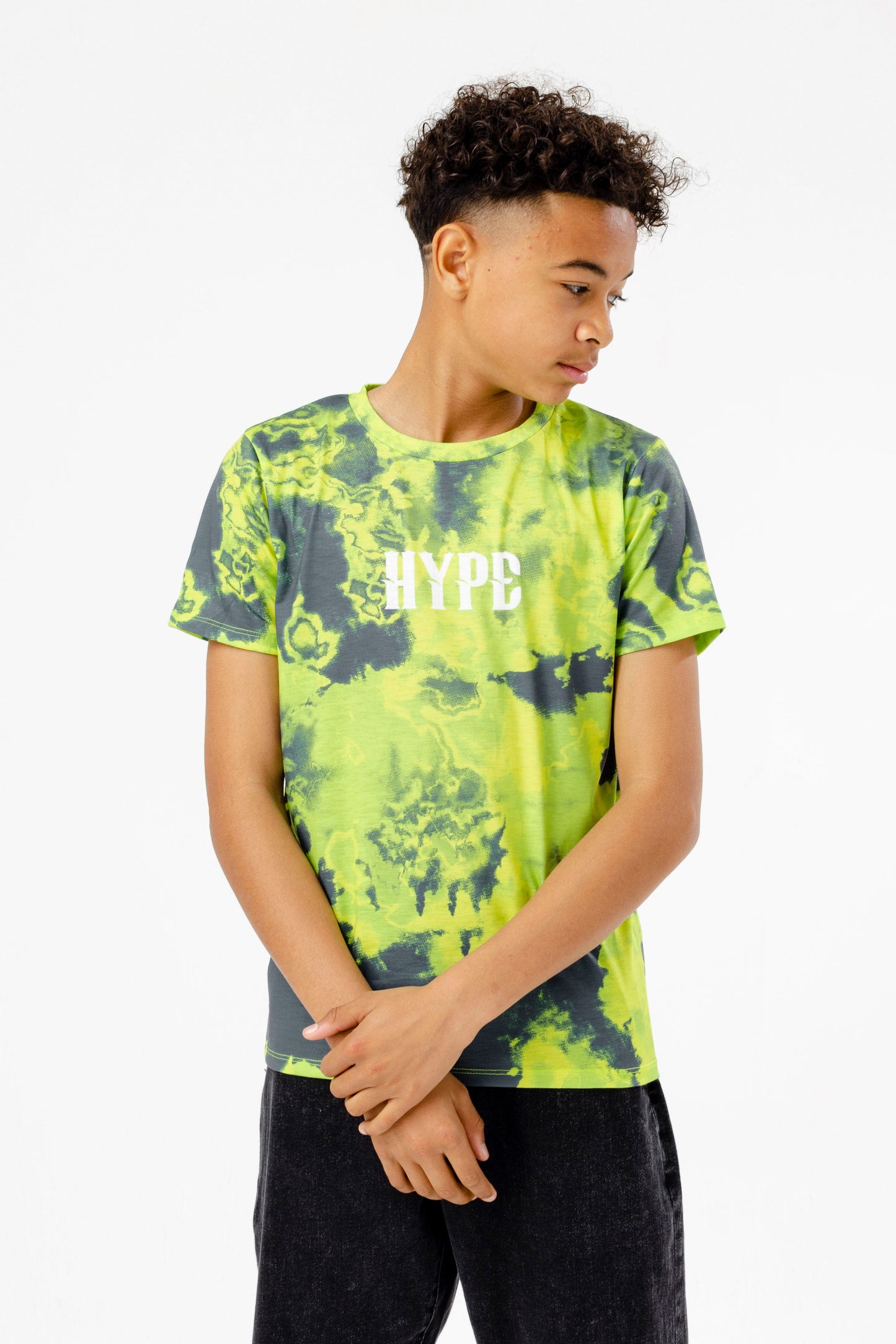 HYPE BOYS LIME INK TIE DYE T-SHIRT