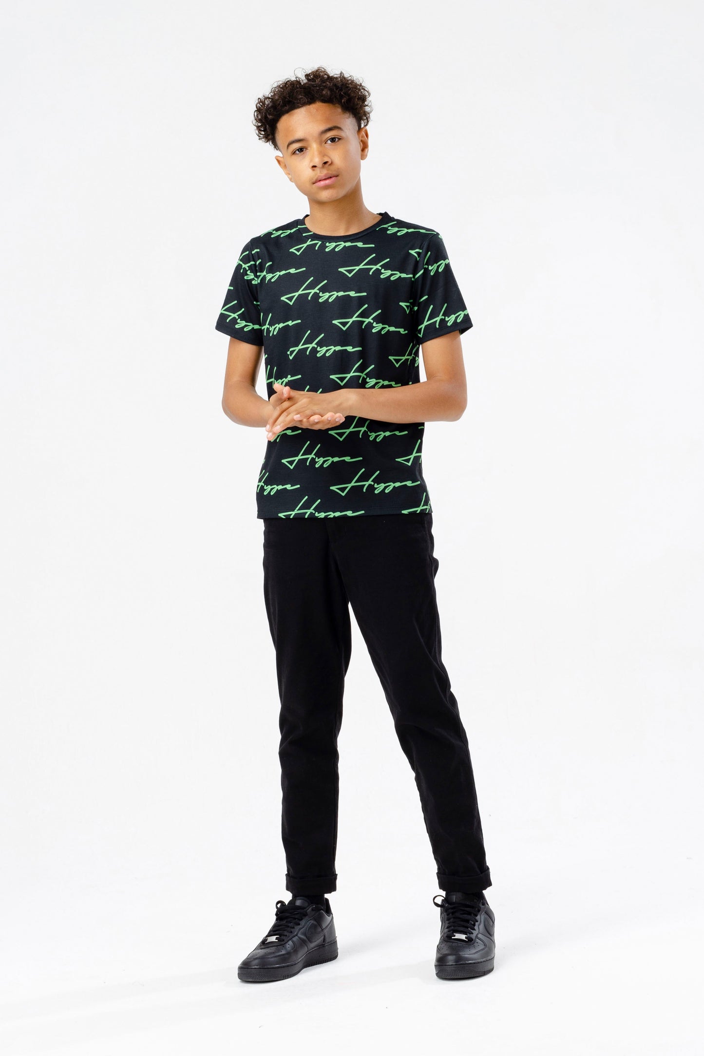 HYPE BOYS BLACK HAND SCRIBBLE T-SHIRT