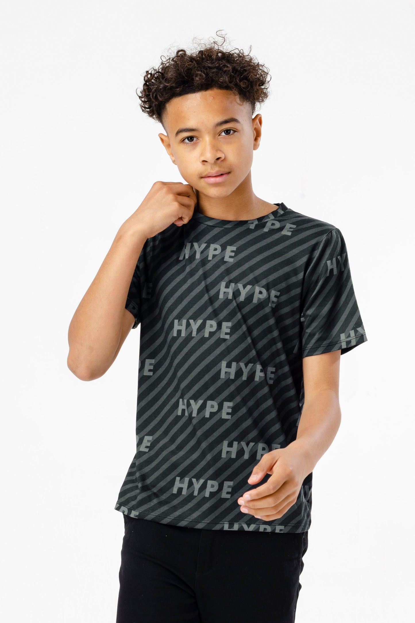 HYPE BOYS BLACK ILLUSION T-SHIRT