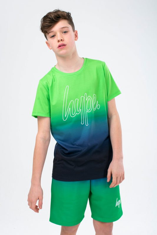 HYPE BOYS GREEN LIME SCRIPT T-SHIRT