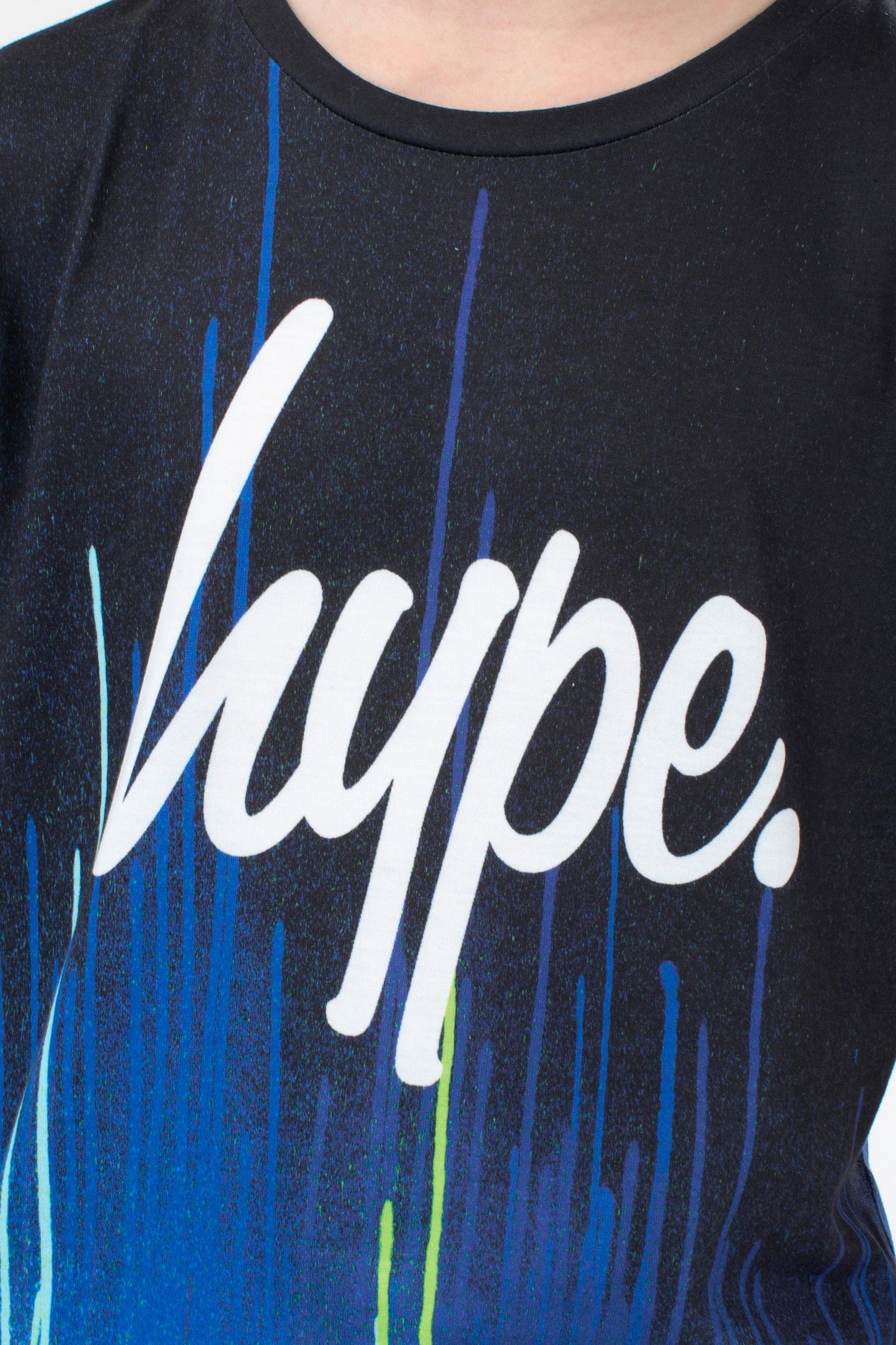 HYPE BOYS BLACK PACIFIC DRIPS SCRIPT T-SHIRT