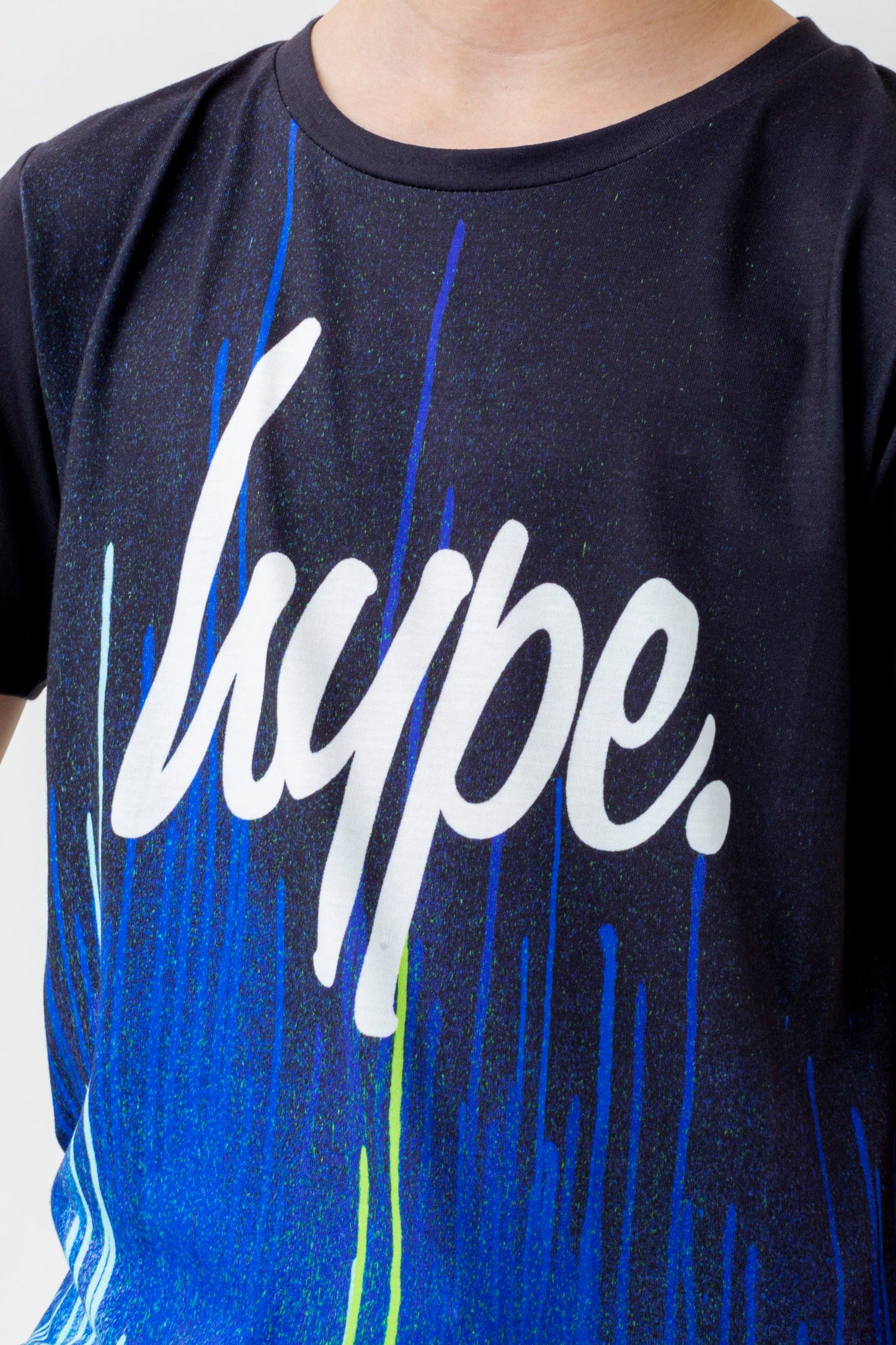 HYPE BOYS BLACK PACIFIC DRIPS SCRIPT T-SHIRT