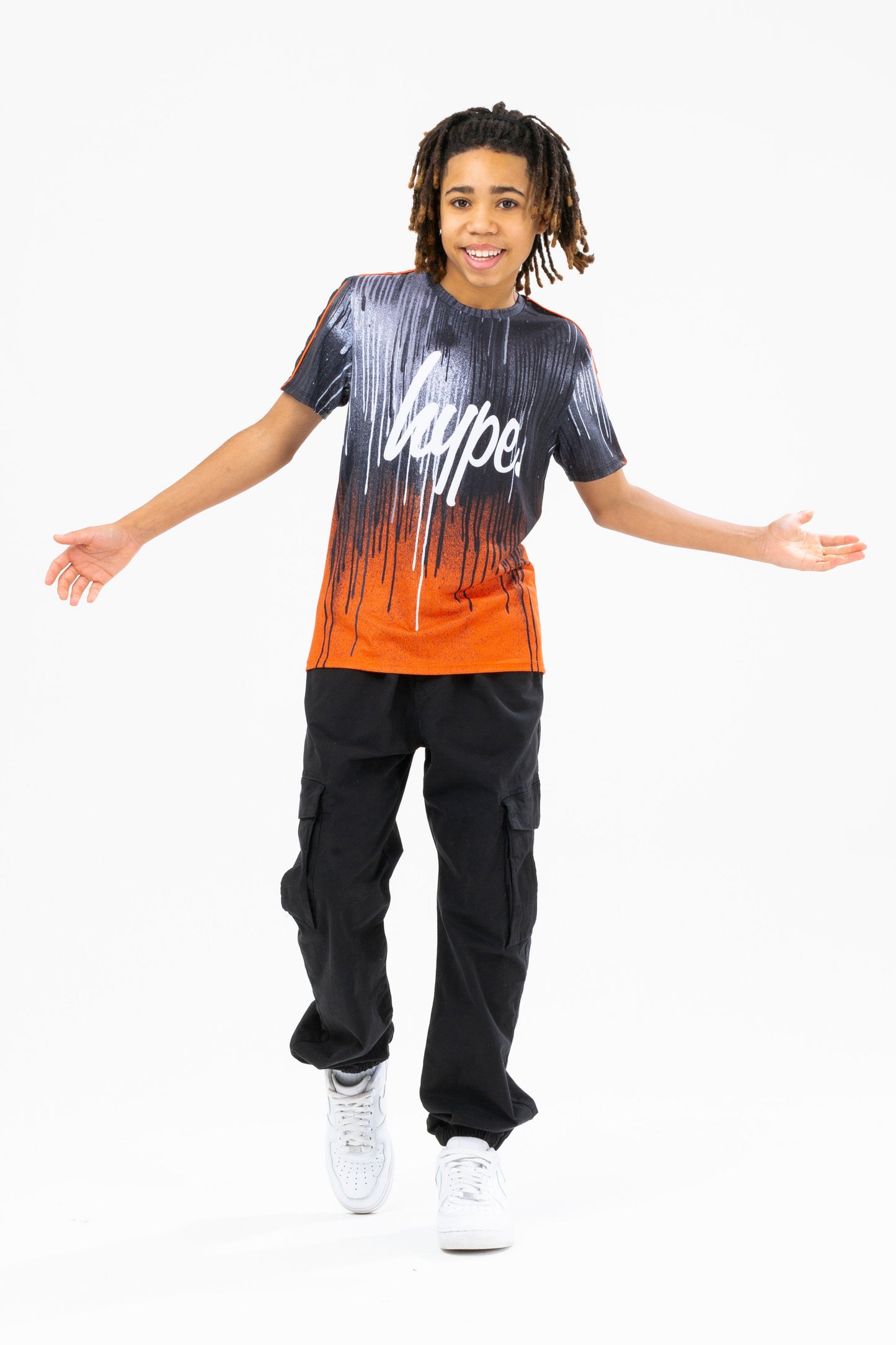 HYPE BOYS ORANGE DRIPS SCRIPT T-SHIRT