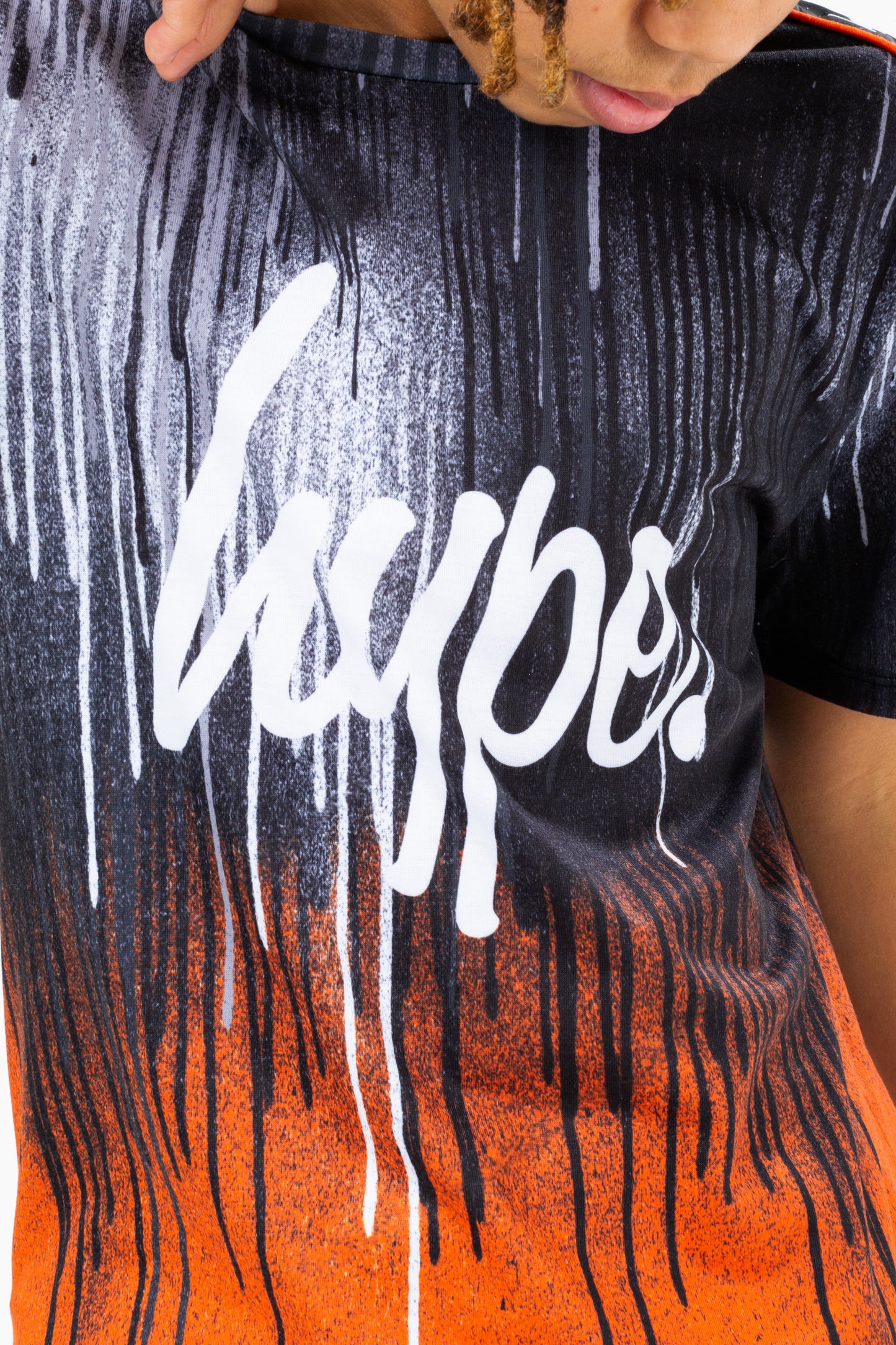 HYPE BOYS ORANGE DRIPS SCRIPT T-SHIRT