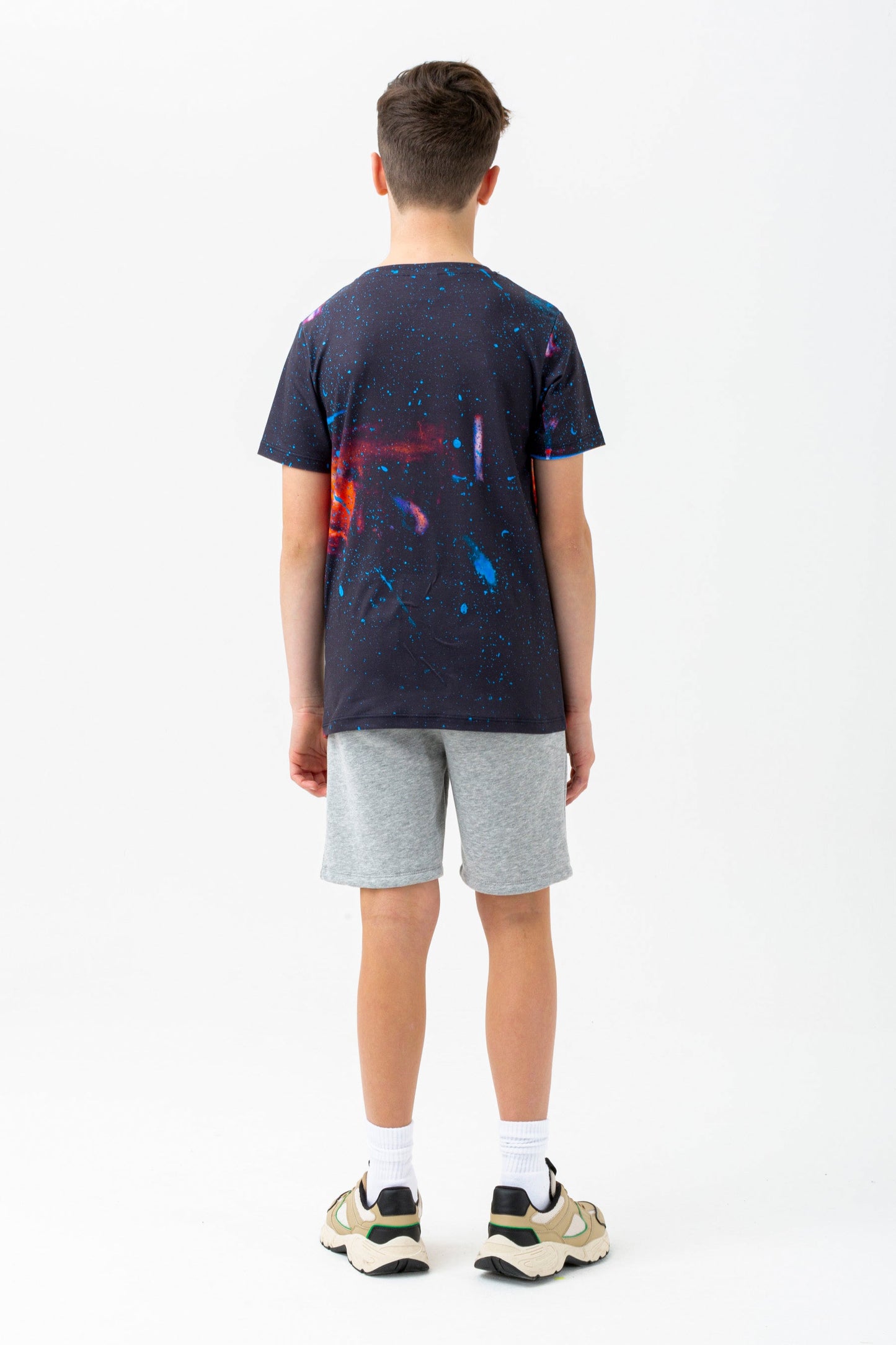 HYPE BOYS BLACK MIDNIGHT ART SCRIPT T-SHIRT