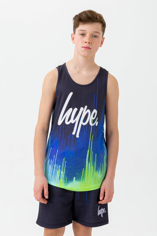 HYPE BOYS BLACK PACIFIC DRIPS SCRIPT VEST