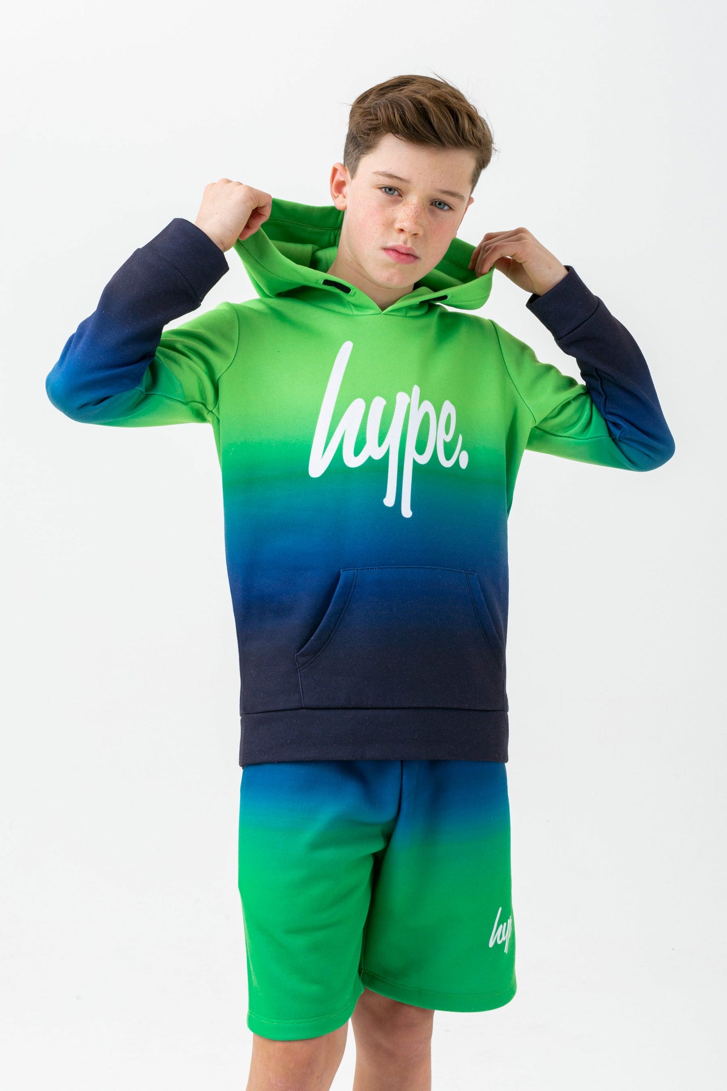 HYPE BOYS GREEN LIME SCRIPT HOODIE