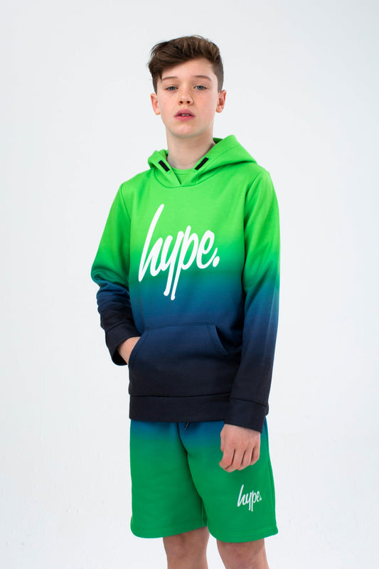 HYPE BOYS GREEN LIME SCRIPT HOODIE