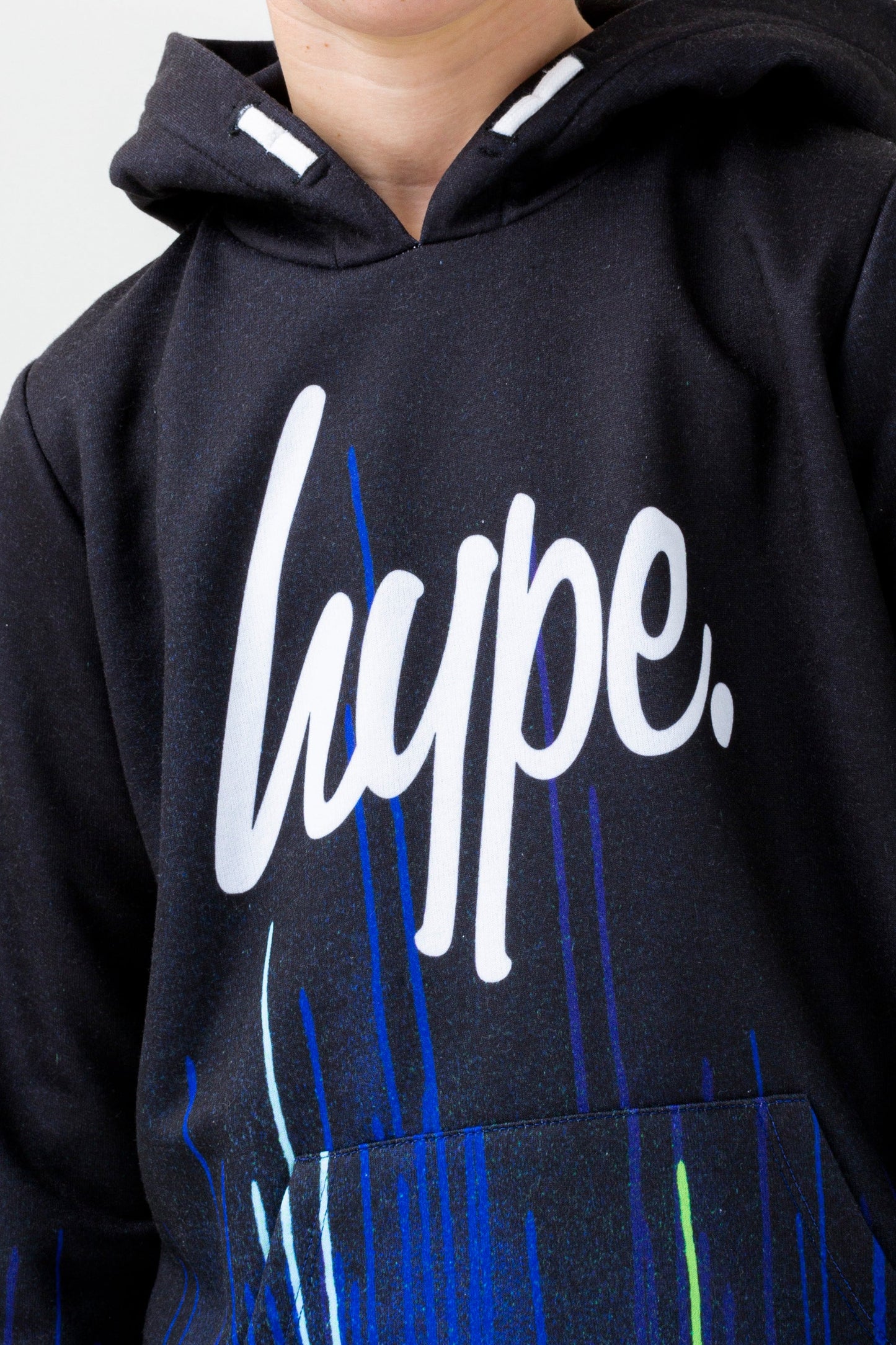 HYPE BOYS BLACK PACIFIC DRIPS SCRIPT HOODIE