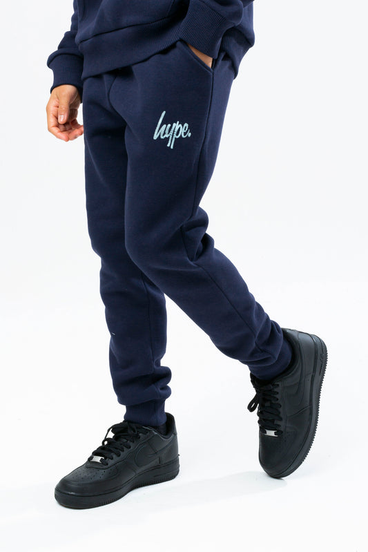 HYPE BOYS NAVY WAVE SCRIPT JOGGERS