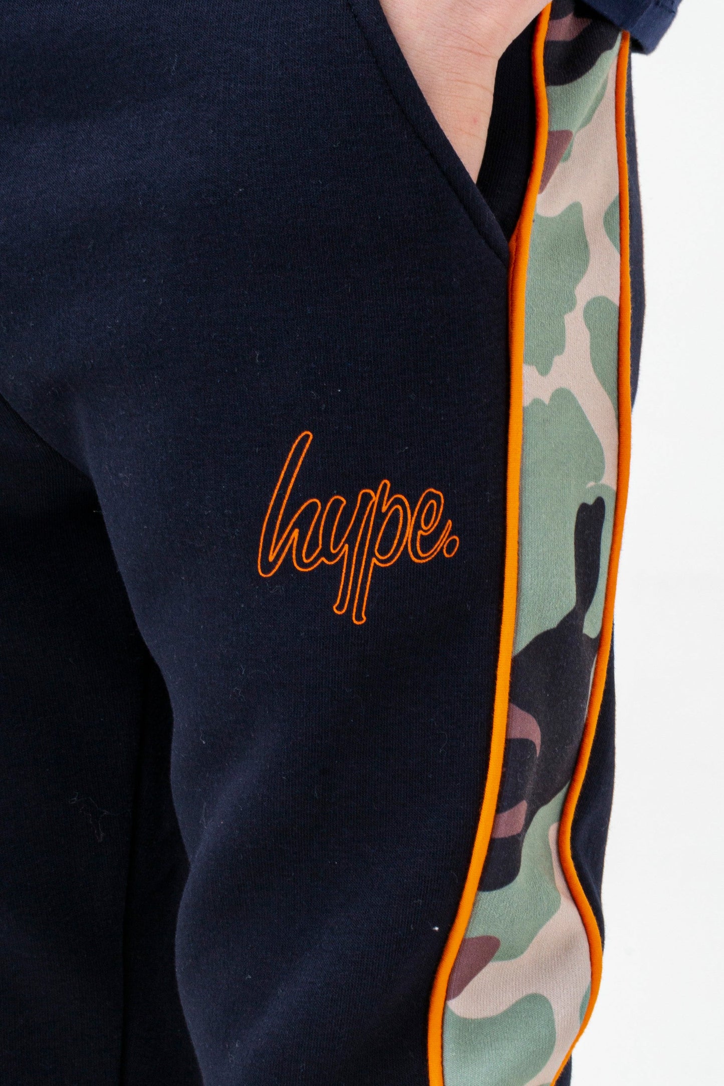 HYPE BOYS NAVY SPRING CAMO SCRIPT JOGGERS