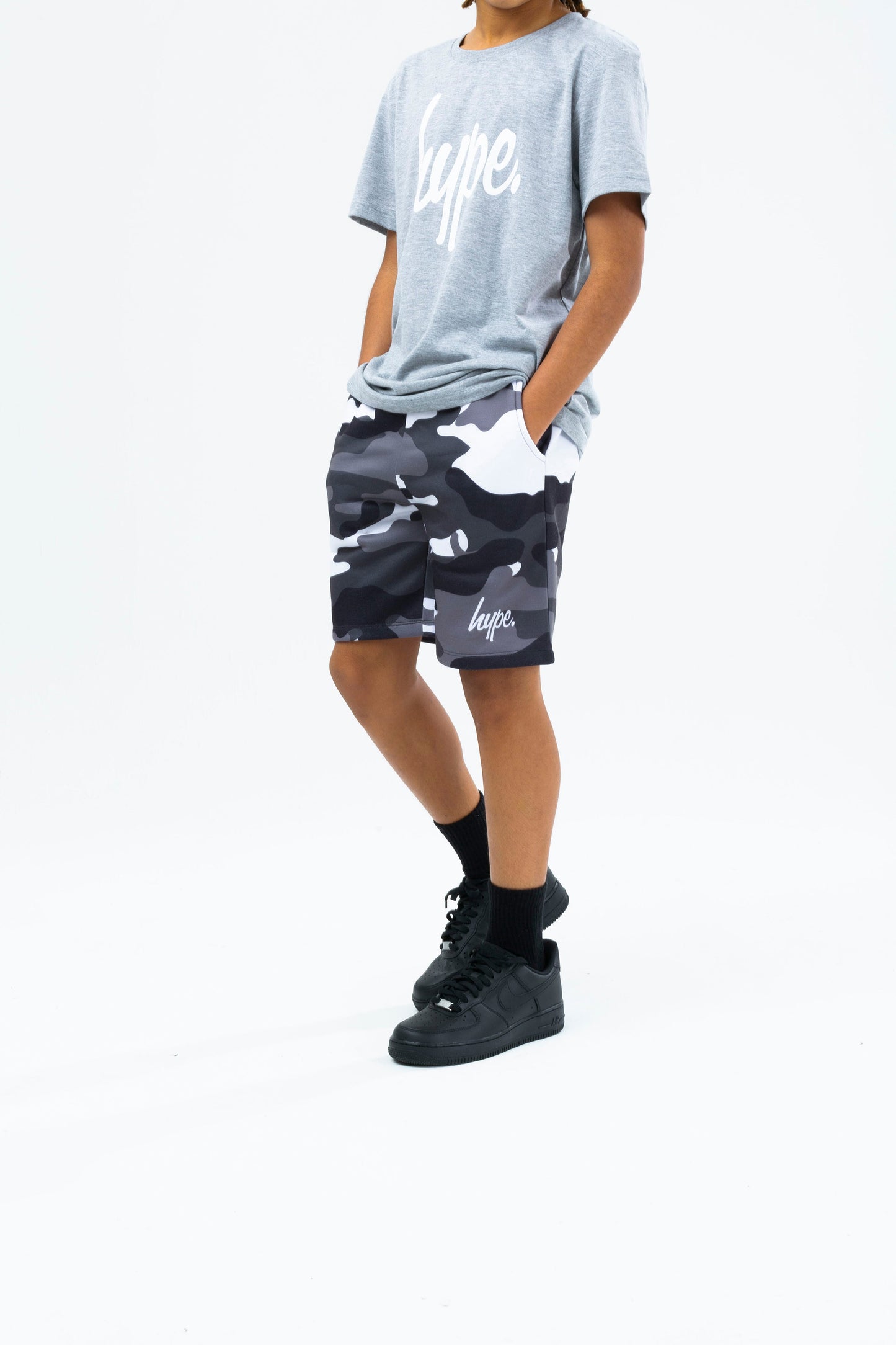 HYPE BOYS MULTI CAMO SCRIPT SHORT 3 PACK