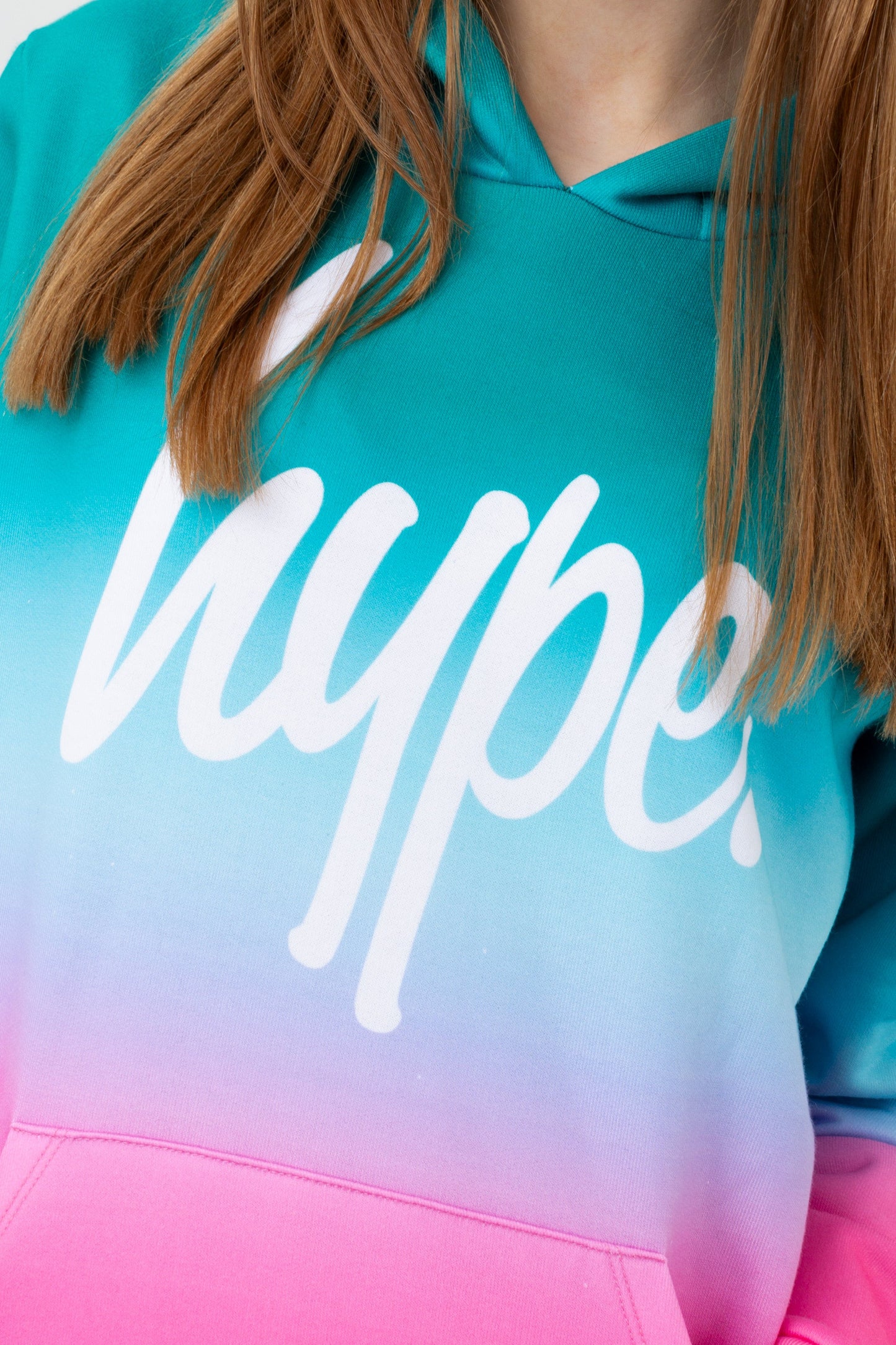 HYPE GIRLS MULTI WATER MELON FADE SCRIPT HOODIE