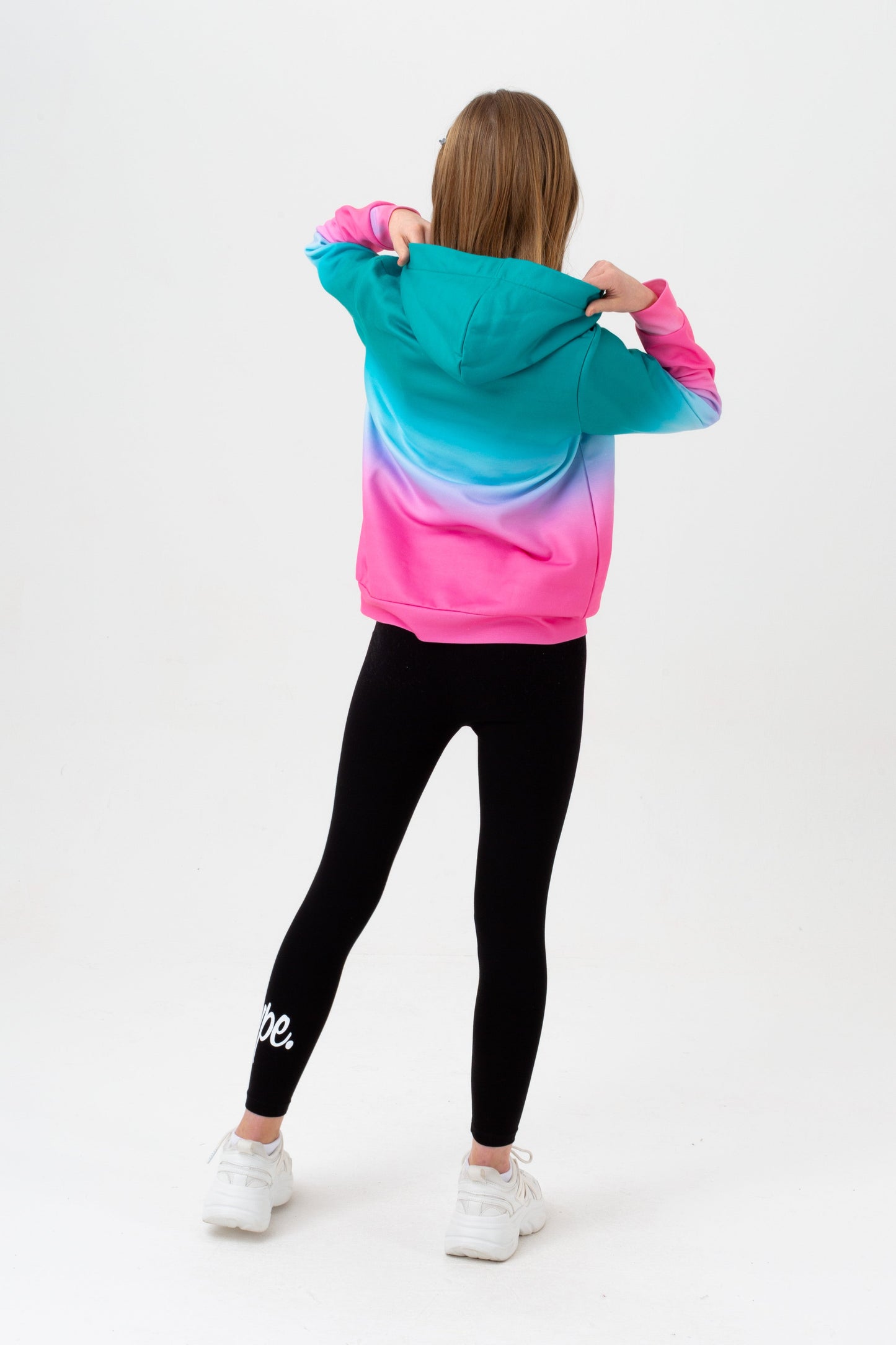 HYPE GIRLS MULTI WATER MELON FADE SCRIPT HOODIE