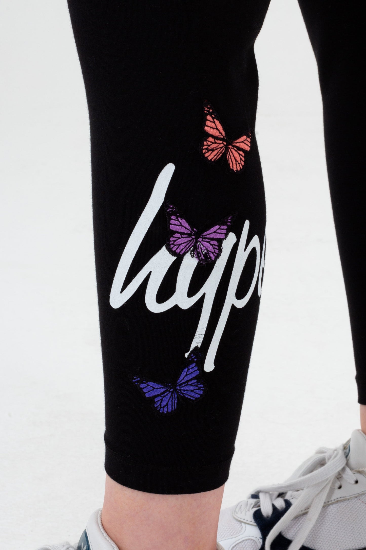 HYPE GIRLS BLACK BUTTERFLY SCRIPT LEGGINGS