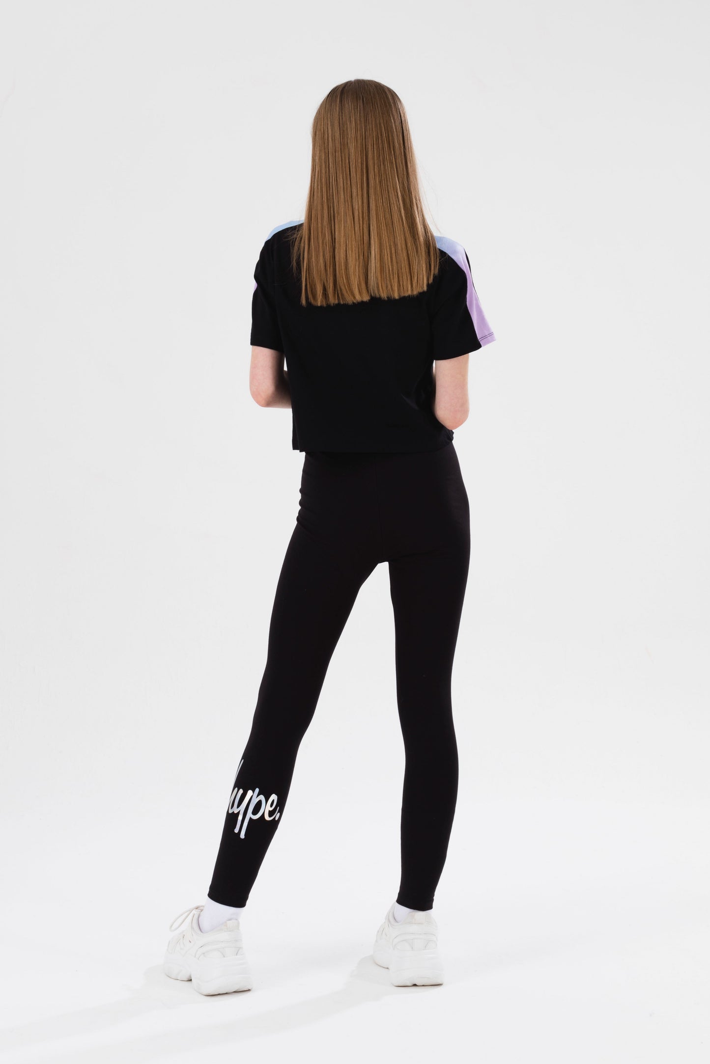 HYPE GIRLS BLACK FANTASY SCRIPT LEGGINGS