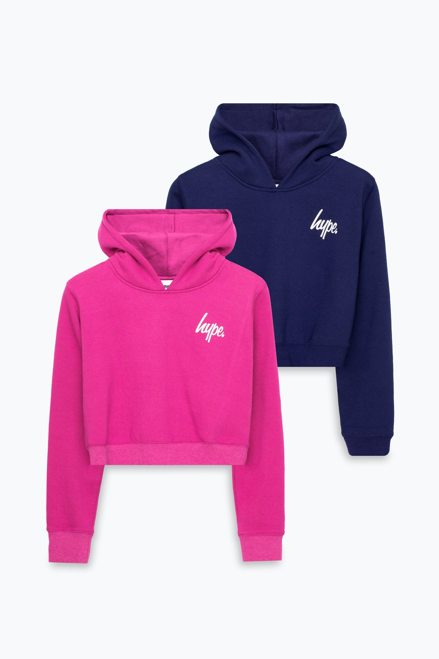 HYPE GIRLS BERRY SCRIPT CROP HOODIE 2 PACK