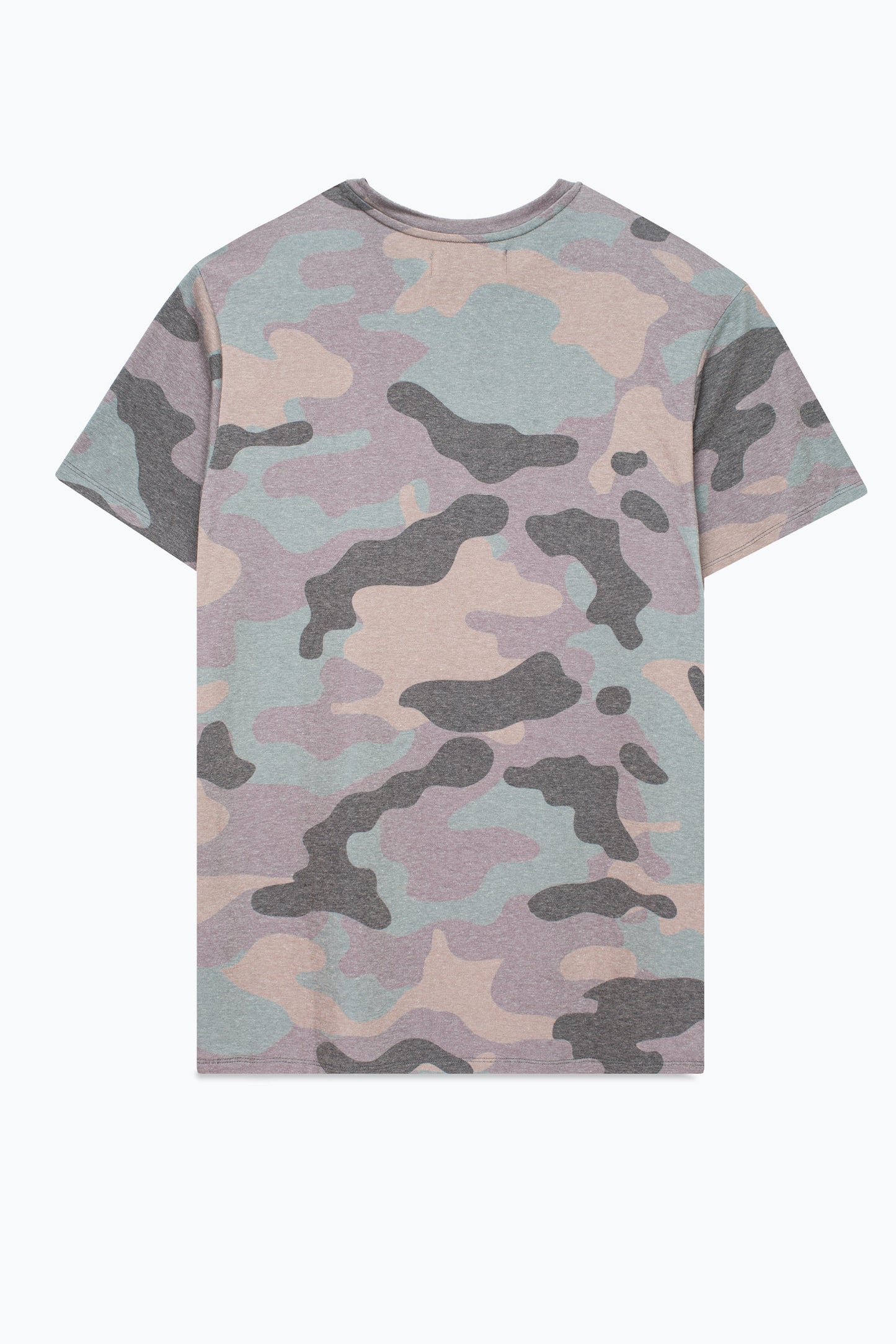 HYPE MENS KHAKI CLASSIC CAMO SCRIBBLE T-SHIRT