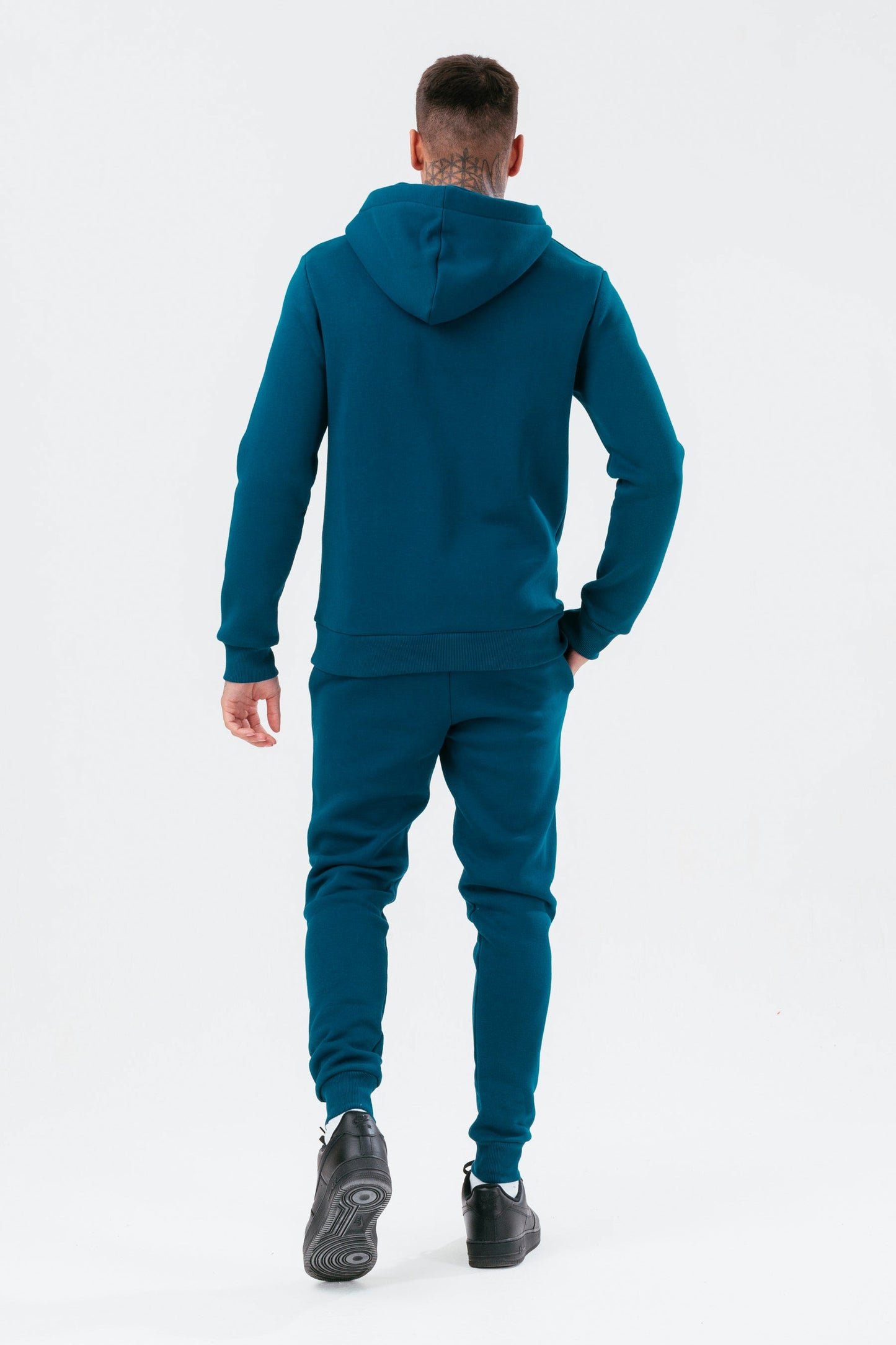 HYPE MENS TEAL SCRIBBLE HOODIE