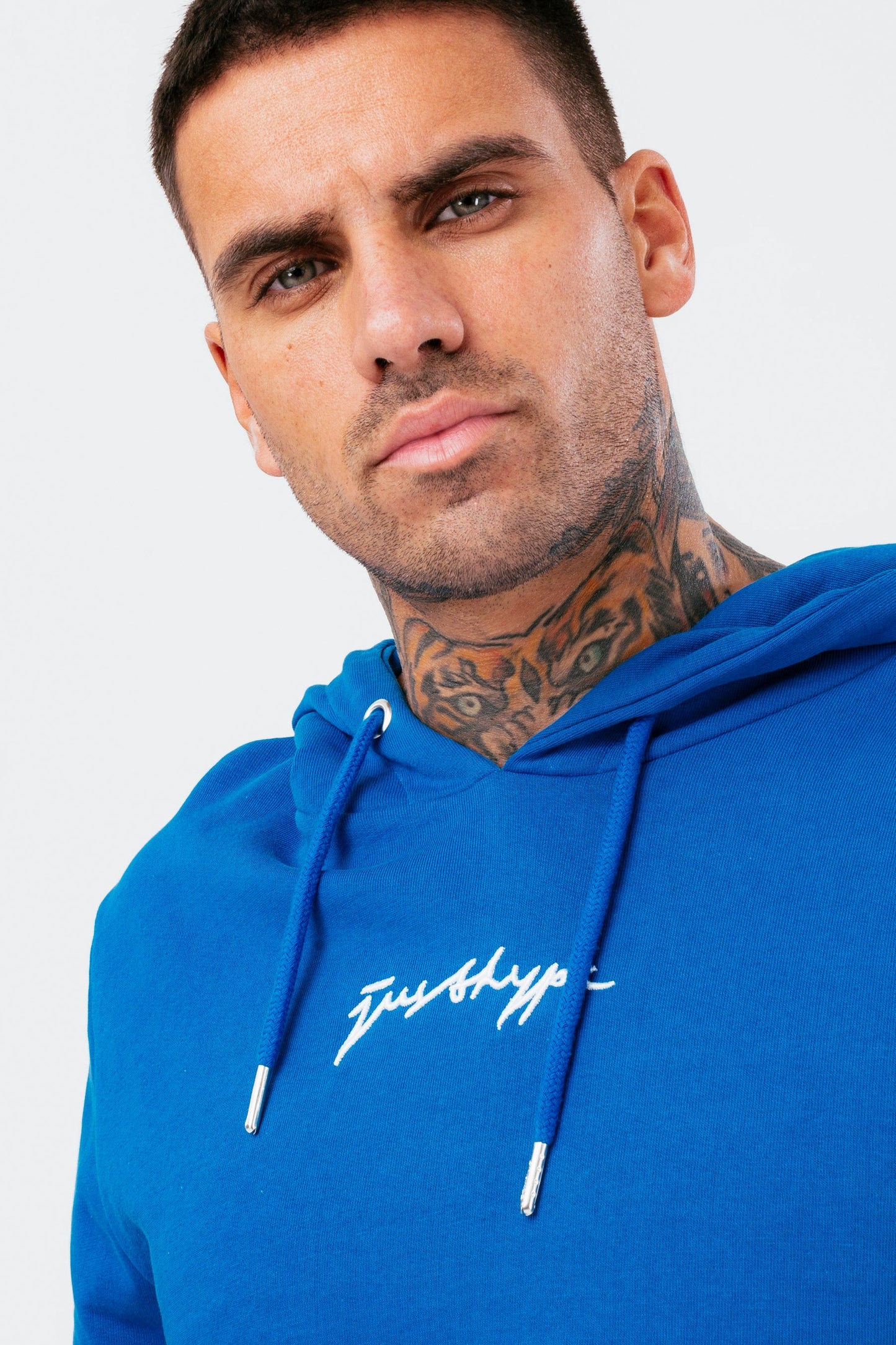 HYPE MENS BLUE SCRIBBLE HOODIE