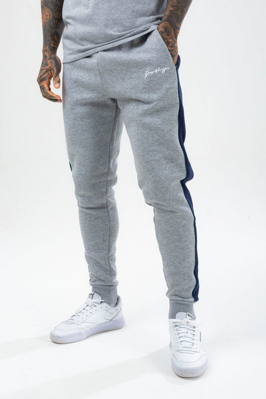 HYPE MENS GREY ATHLETE SCRIBBLE JOGGERS