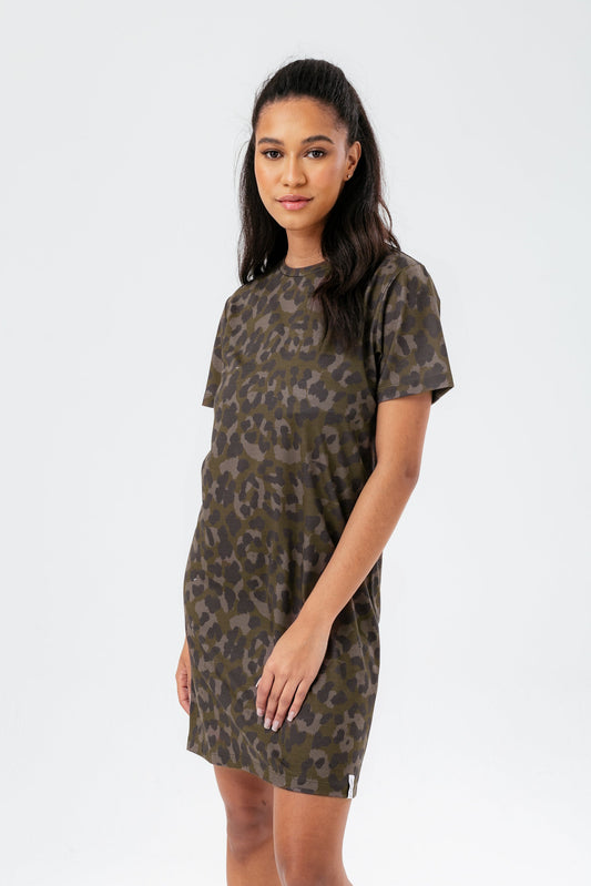 HYPE WOMENS BROWN CHOC CAT TEE DRESS