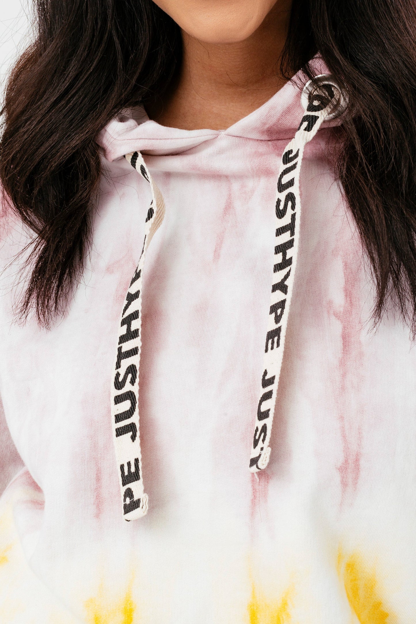 HYPE WOMENS PINK SUMMER DYE SCRIBBLE HOODIE