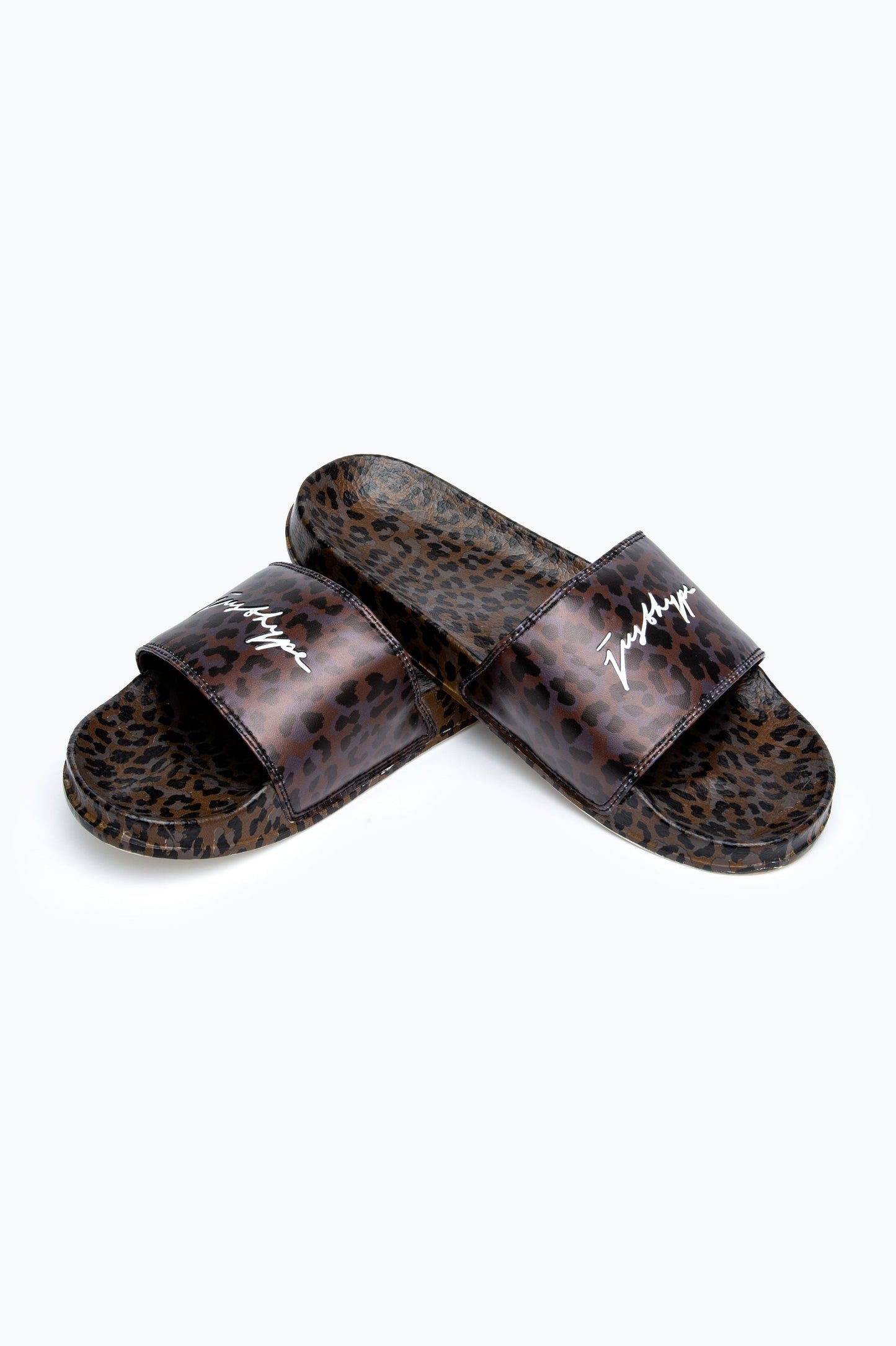 HYPE UNISEX BROWN CHOC CAT SCRIBBLE SLIDERS