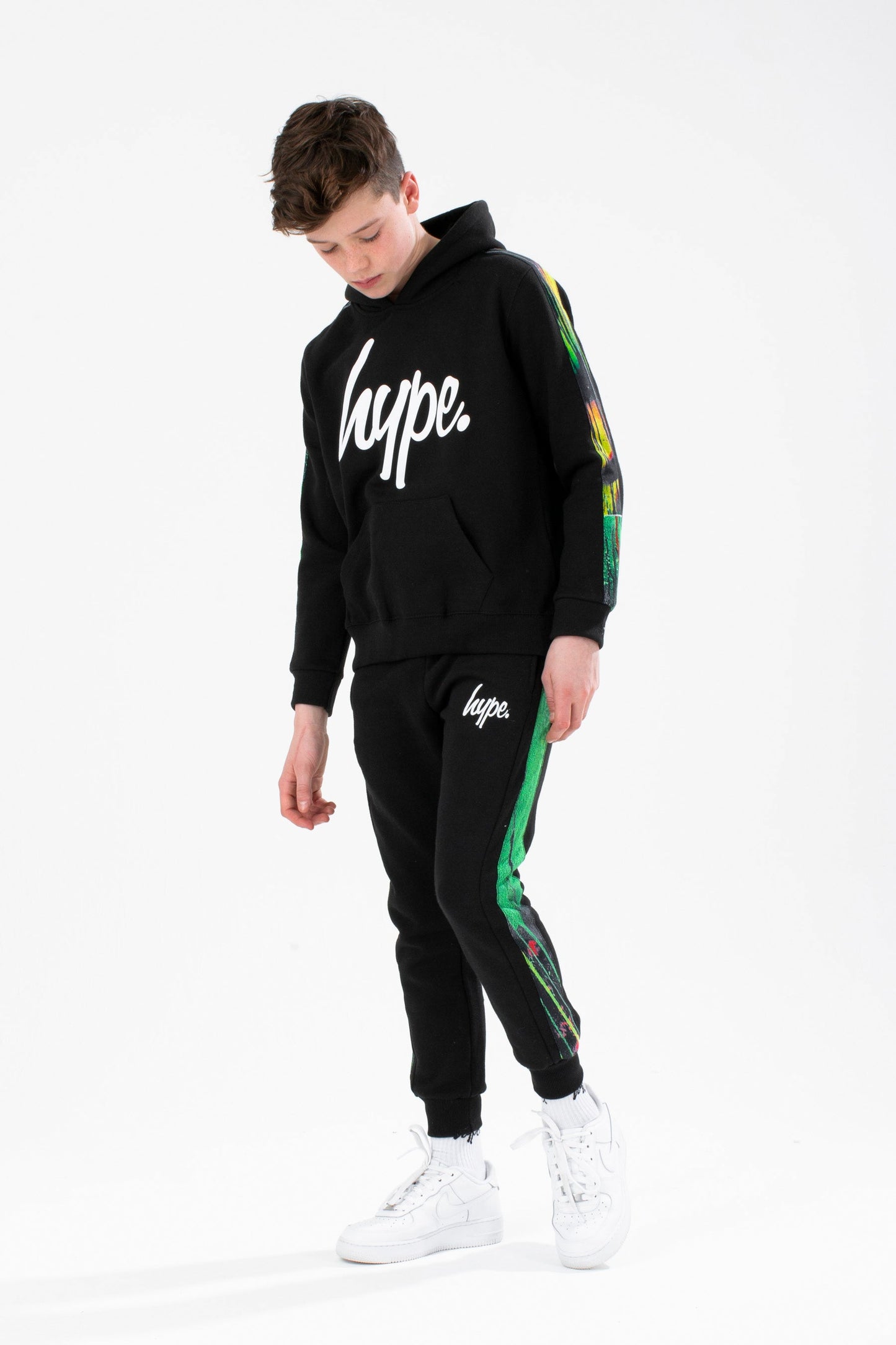 HYPE GREEN SPRAY KIDS TRACKSUIT