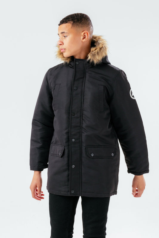 HYPE BLACK KIDS PARKA JACKET