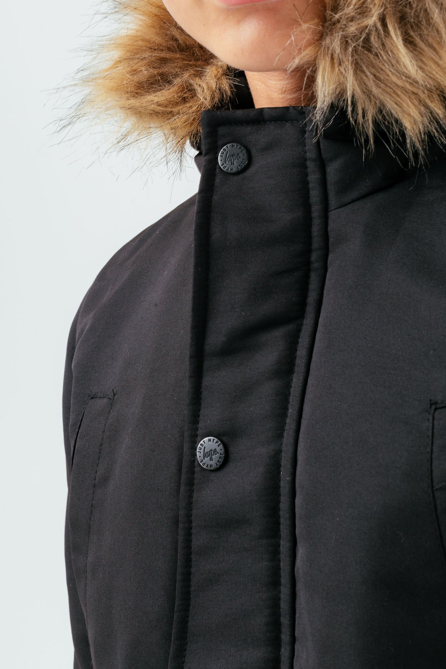 HYPE BLACK KIDS PARKA JACKET