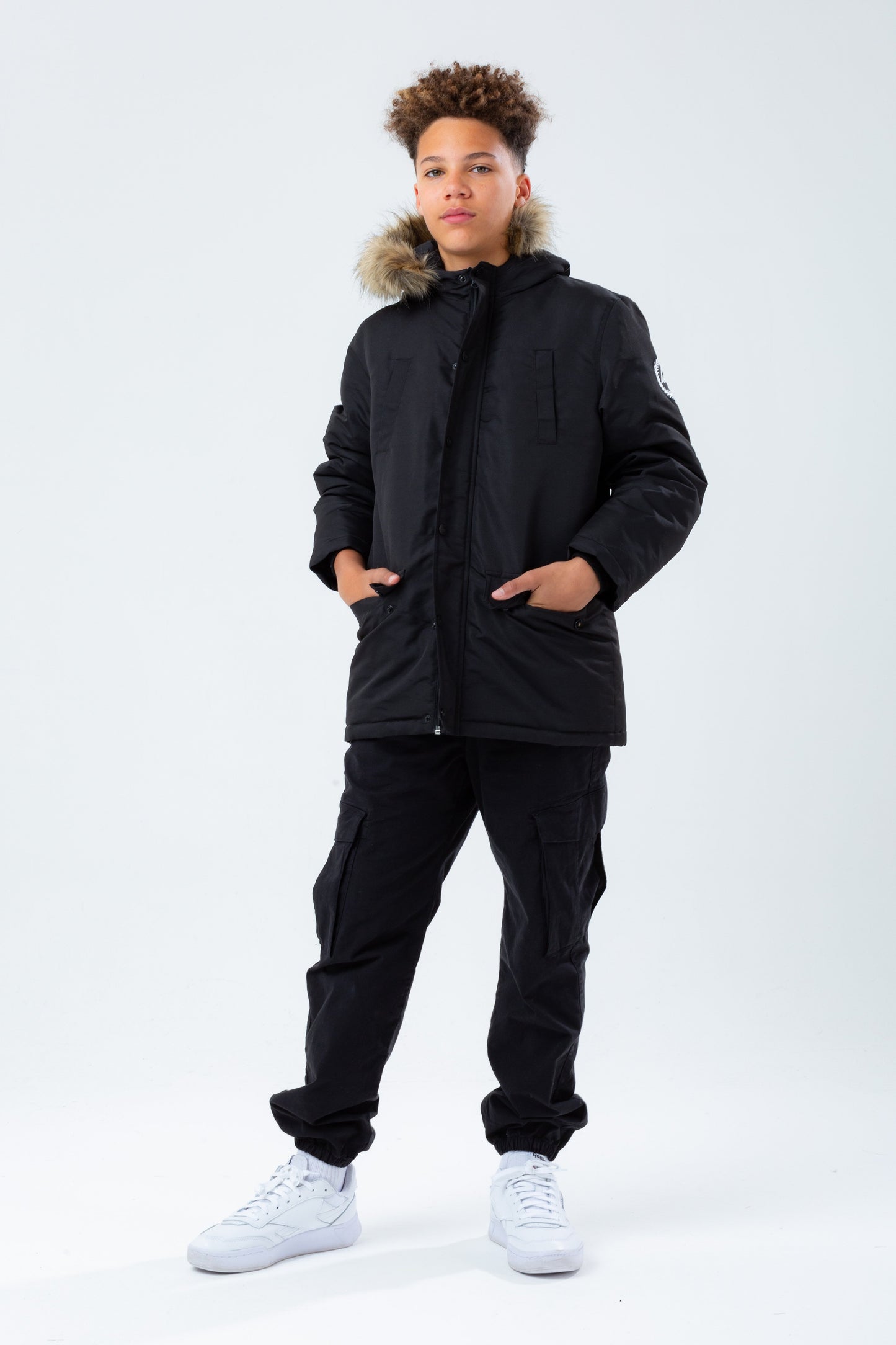 HYPE BLACK KIDS PARKA JACKET