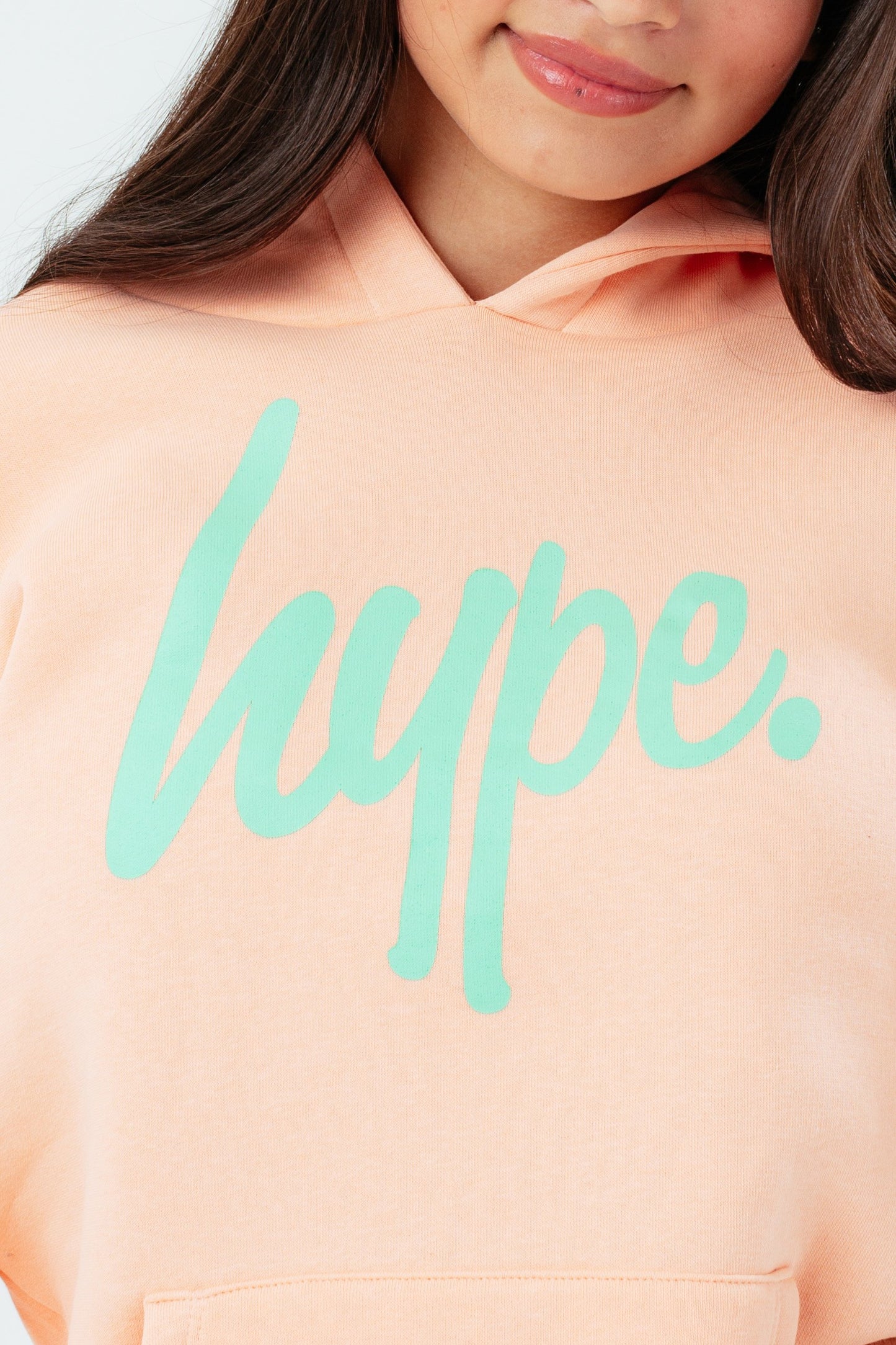 HYPE PINK & MINT SCRIPT GIRLS HOODIE