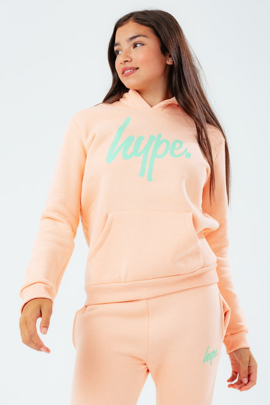 HYPE PINK & MINT SCRIPT GIRLS HOODIE