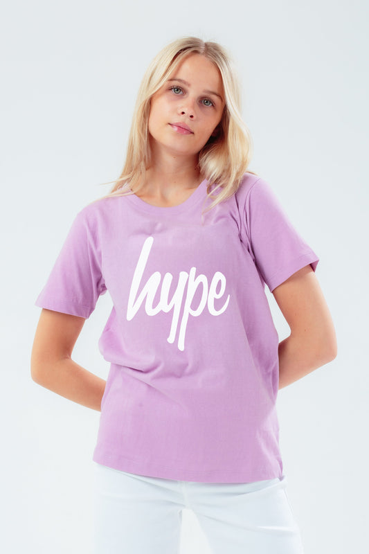 HYPE PURPLE SCRIPT KIDS T-SHIRT